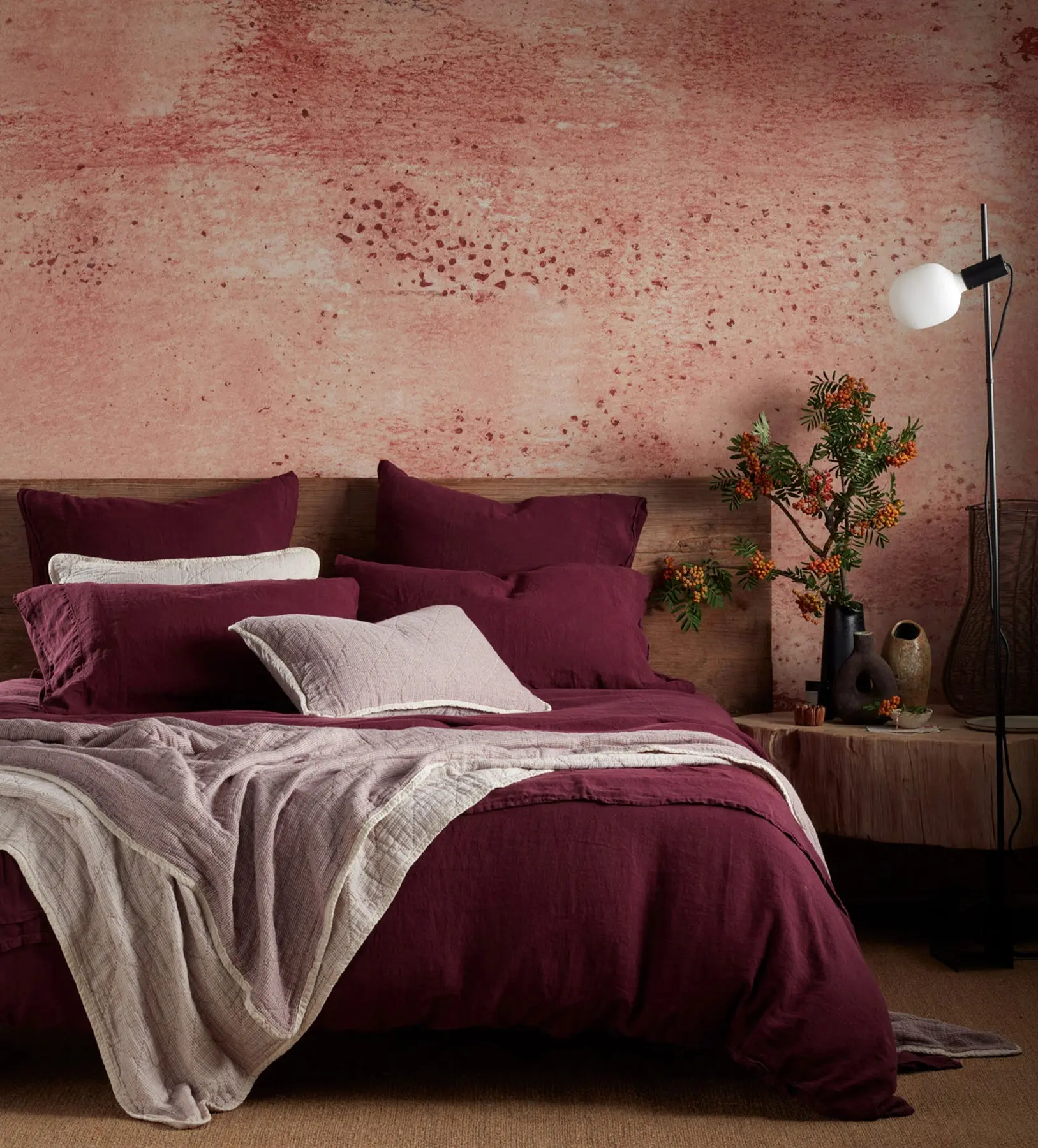 Beetroot 100% Linen Bed Linen - Image 5