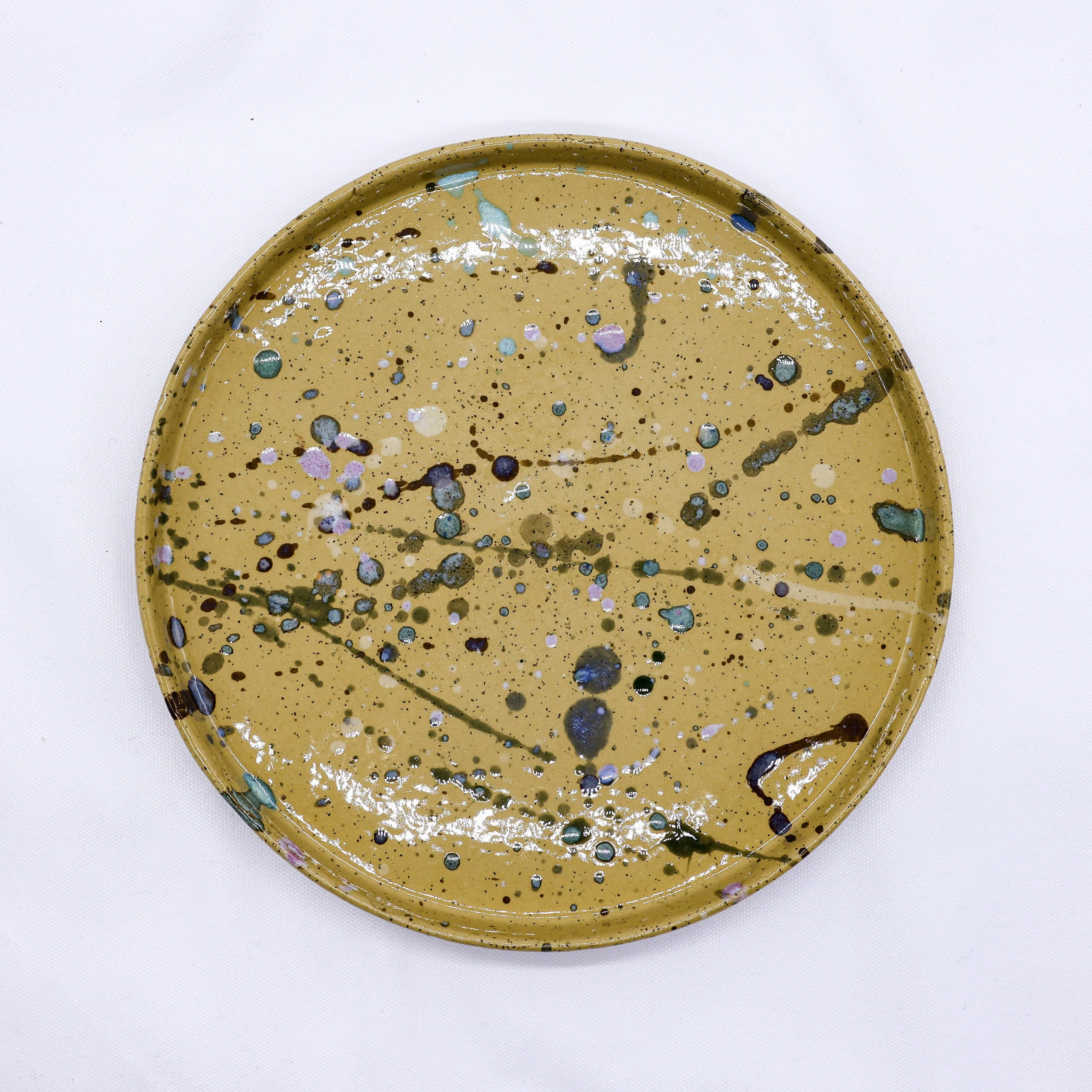 27 cm Oliva Stoneware Handmade Ceramic Dinner Plate