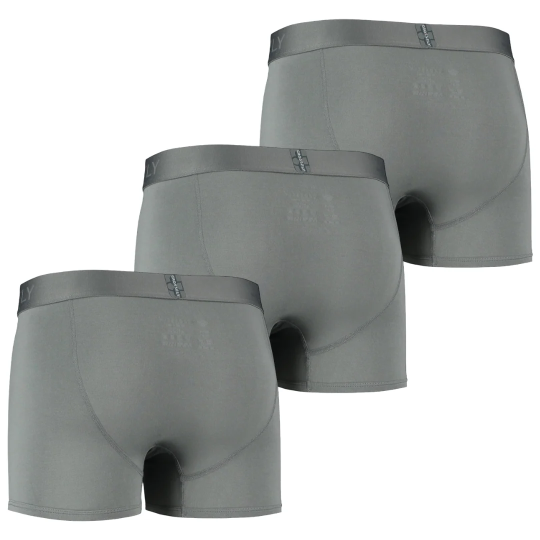3-pack: IKON Men's 3" Trunks - Charcoal - Image 3