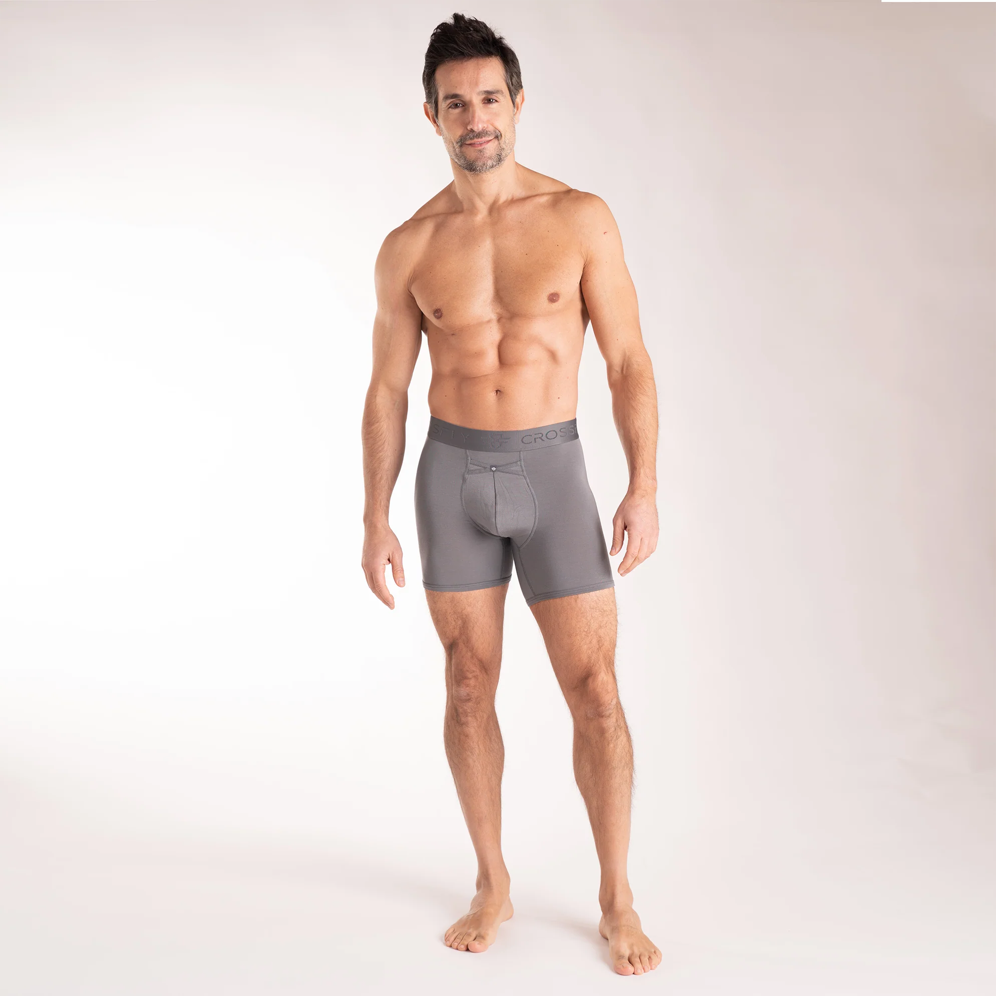 3-Pack: IKON Men's 6" Boxers - Charcoal - Image 2