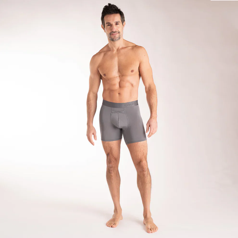 3-Pack: IKON Men's 6" Boxers - Plum / Italia / Charcoal - Image 3