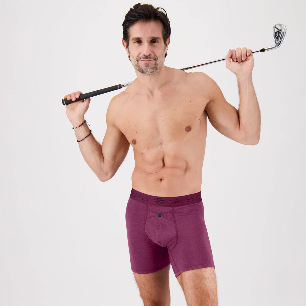 3-Pack: IKON Men's 6" Boxers - Plum / Italia / Charcoal - Image 4