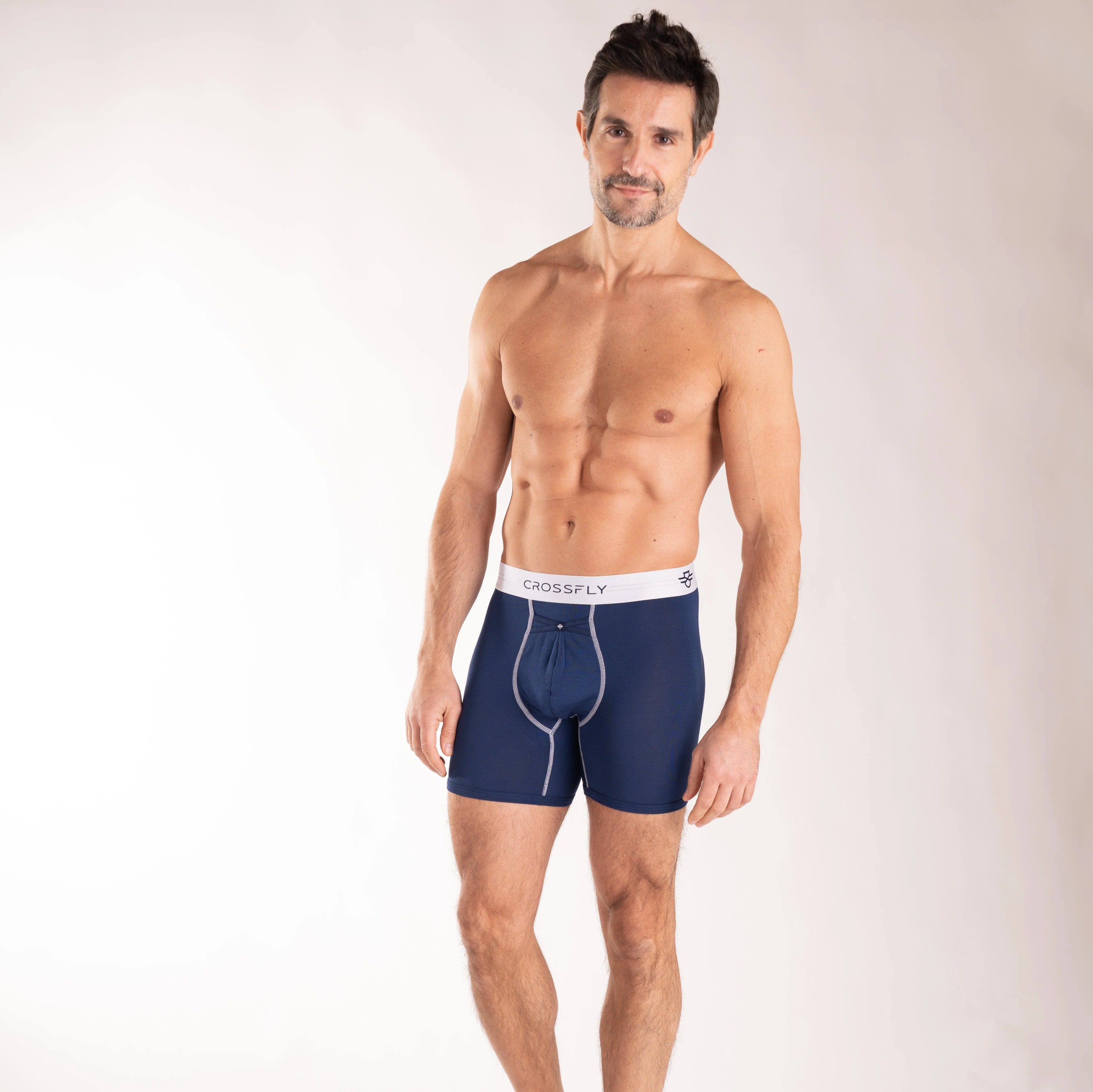 3-Pack: IKON X Men's 6" Boxers - Navy/White - Image 3