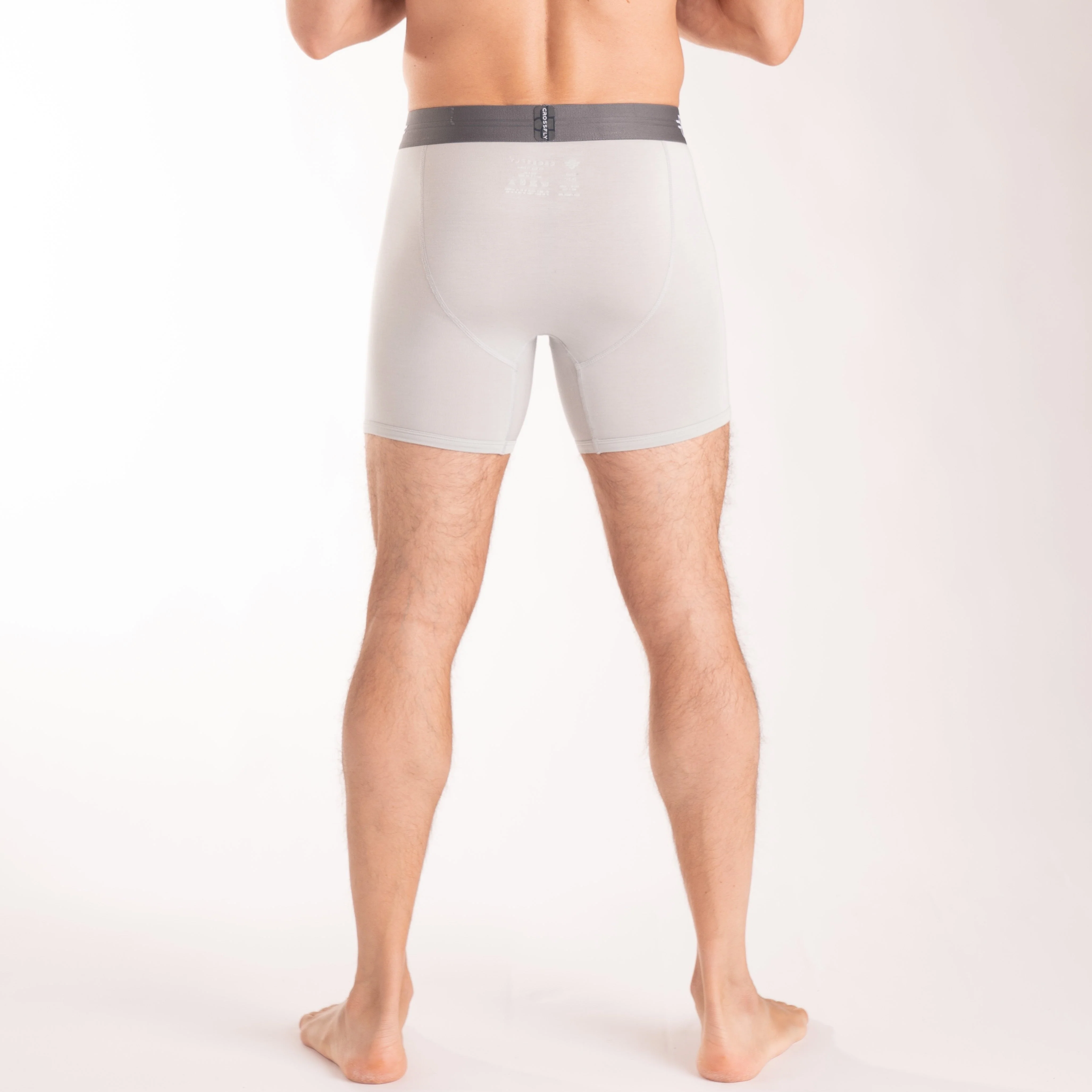 3-pack: IKON X Men's 6" Boxers - Silver/Charcoal - Image 3