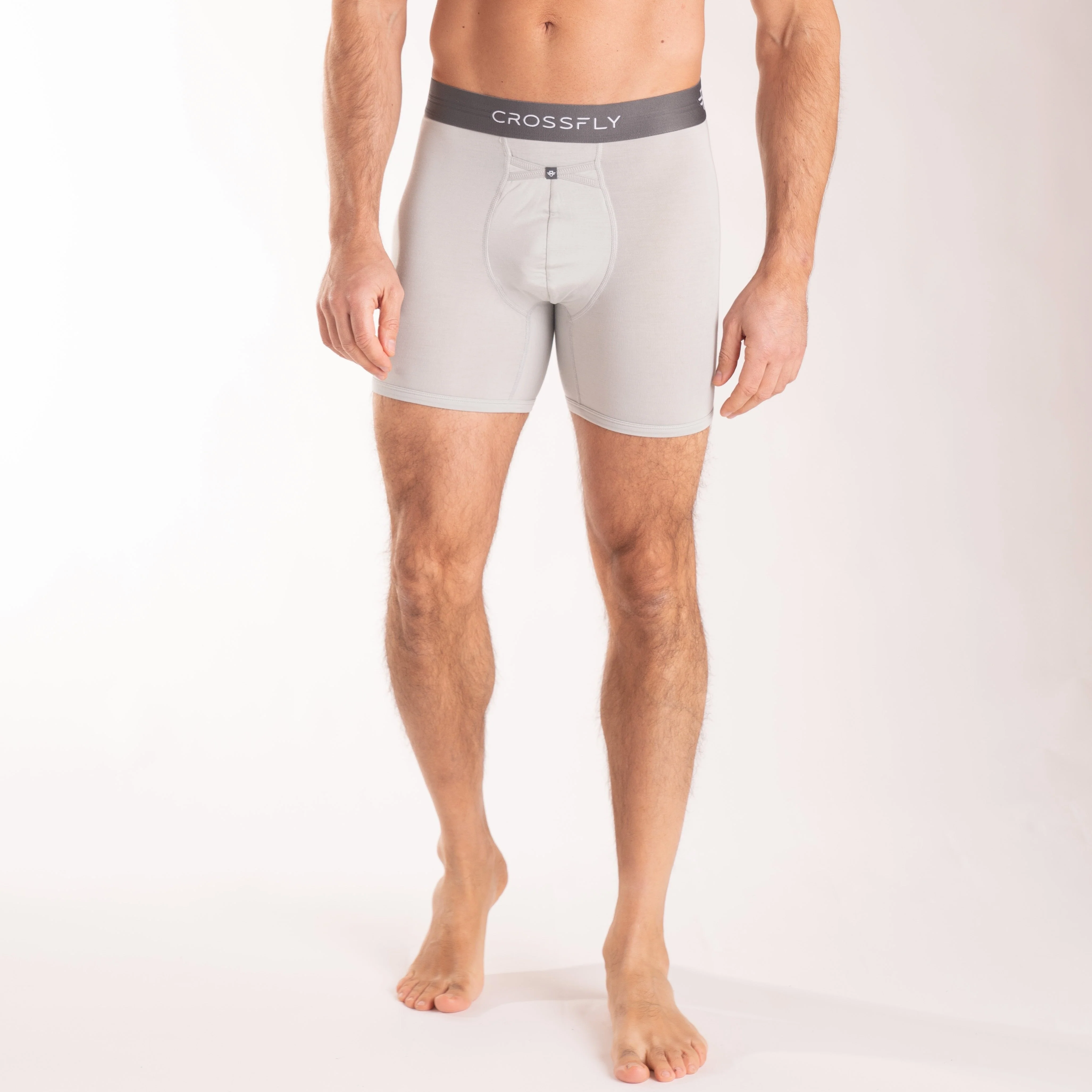 3-pack: IKON X Men's 6" Boxers - Silver/Charcoal - Image 4