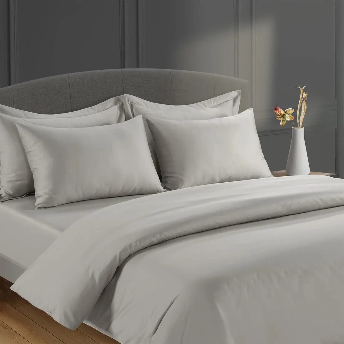 Oyster Mushroom 300 Thread Count Peaceful Empress Duvet Cover - Image 2