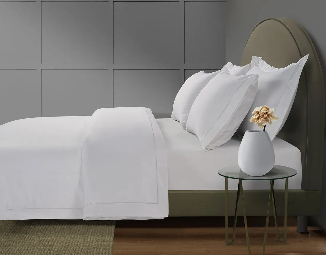 Silver Dove Grey 300 Thread Count Cotton Percale Duvet Cover - Image 2