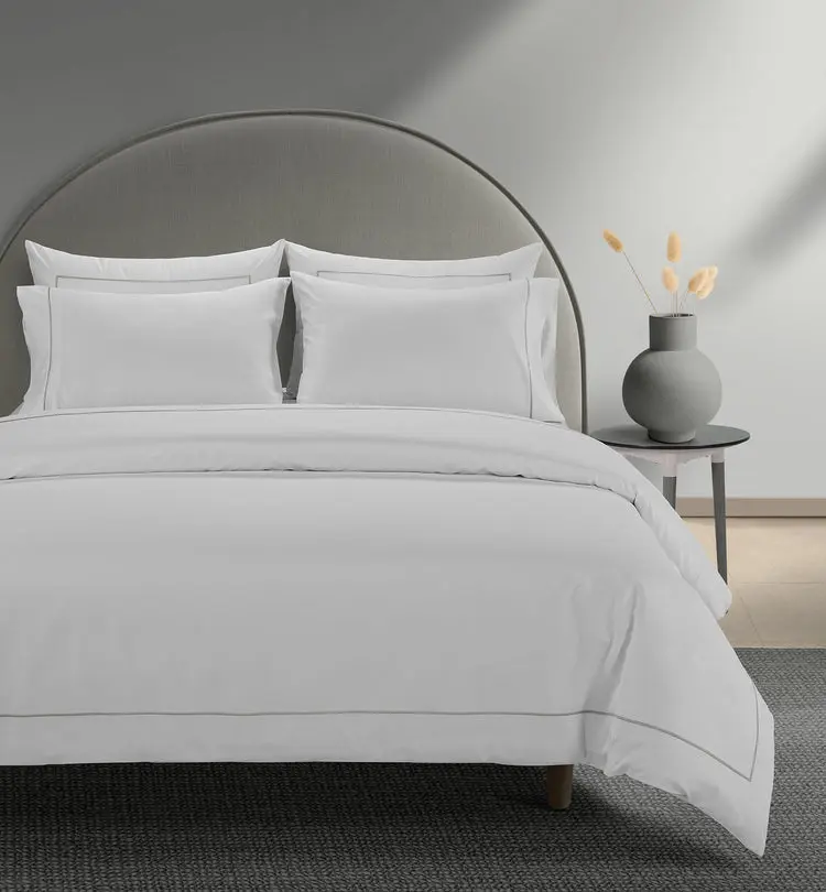 Silver Dove Grey Cedarhurst 800 Thread Count Egyptian Cotton Duvet Cover - Image 2