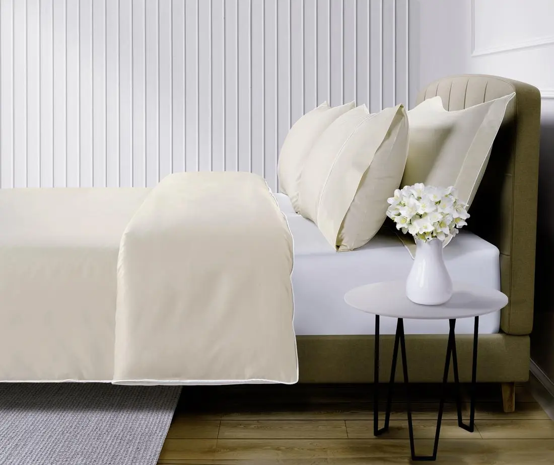 Ivory 800 Thread Count Egyptian Cotton Duvet Cover - Image 2
