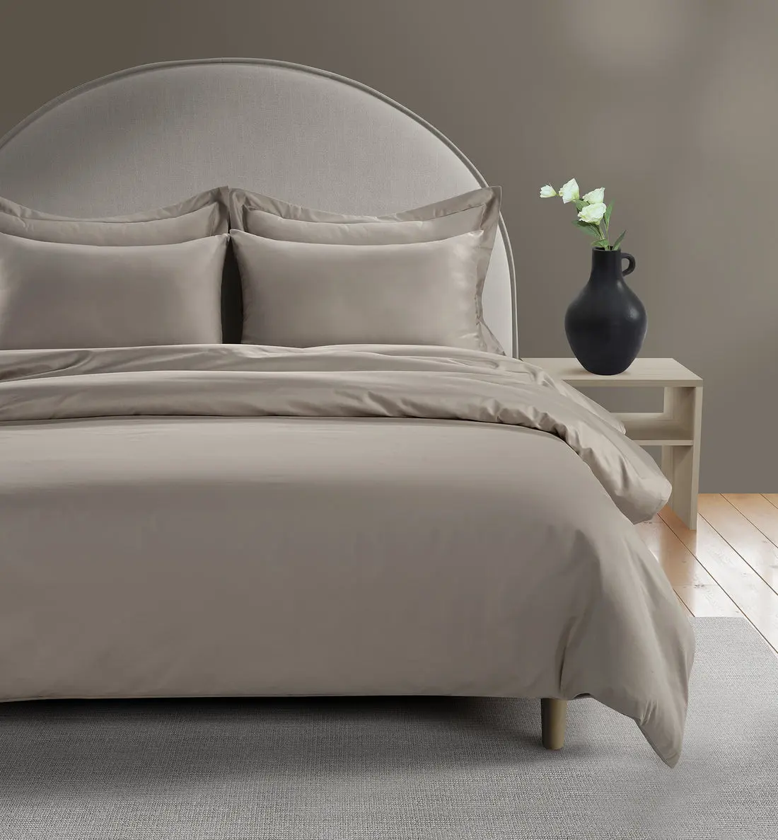 Simply Taupe 800 Thread Count Egyptian Cotton Duvet Cover - Image 2