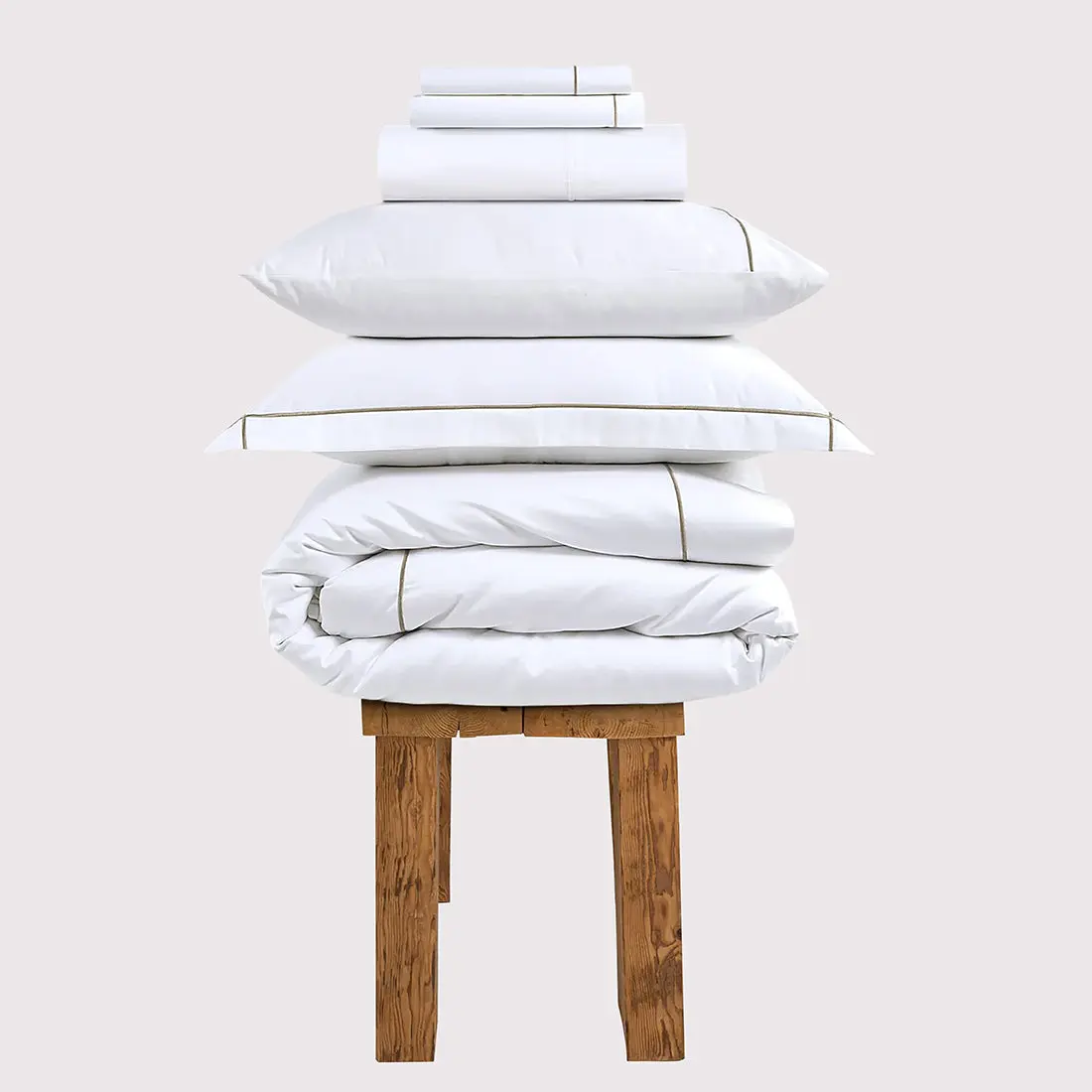 800 Thread Count Egyptian Cotton Kensington Lux Buttery Smooth Duvet Cover - Simply Taupe Bedding Set - Image 2
