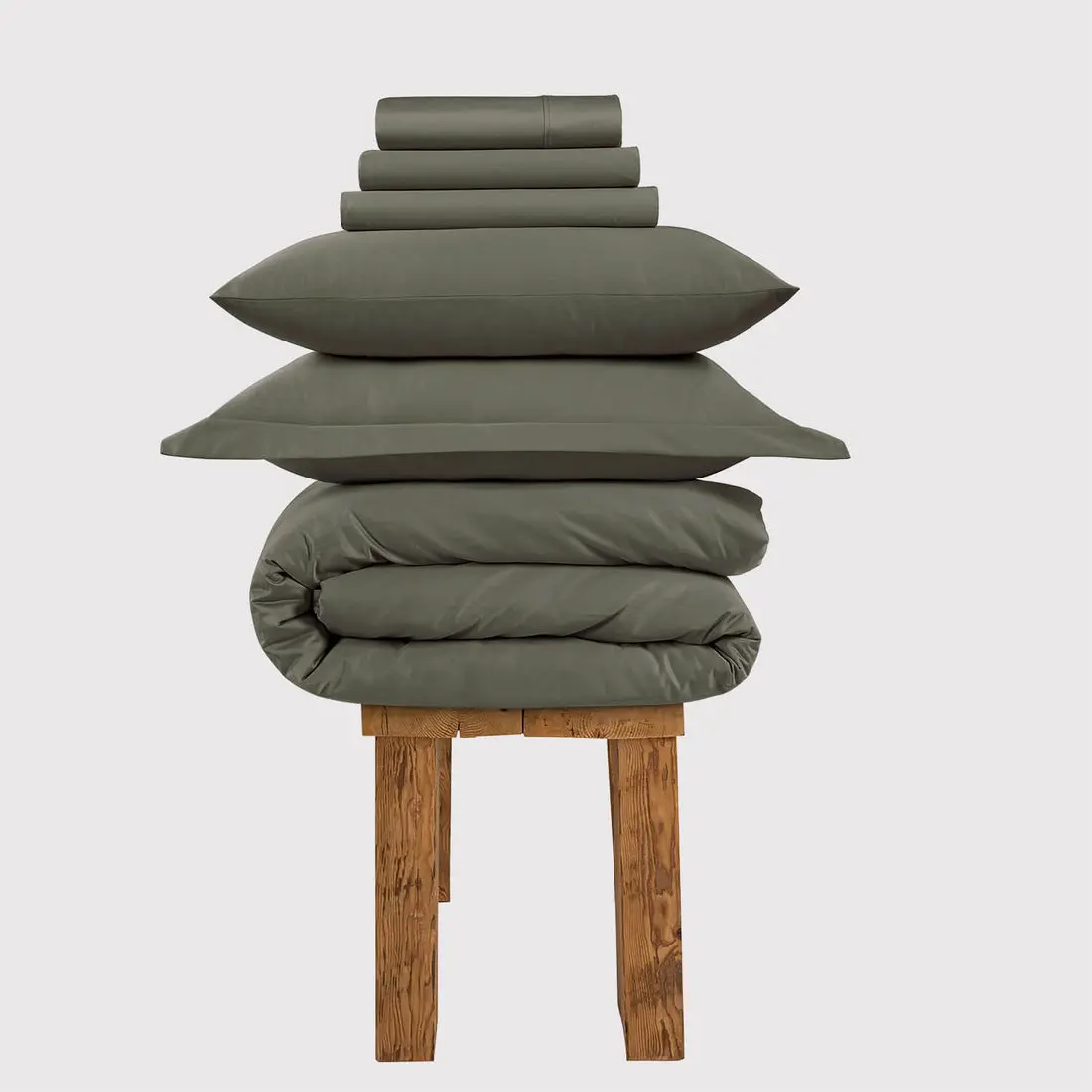 800 Thread Count Grand Splendour LUXE Bedding Set - Sage Green - Image 2