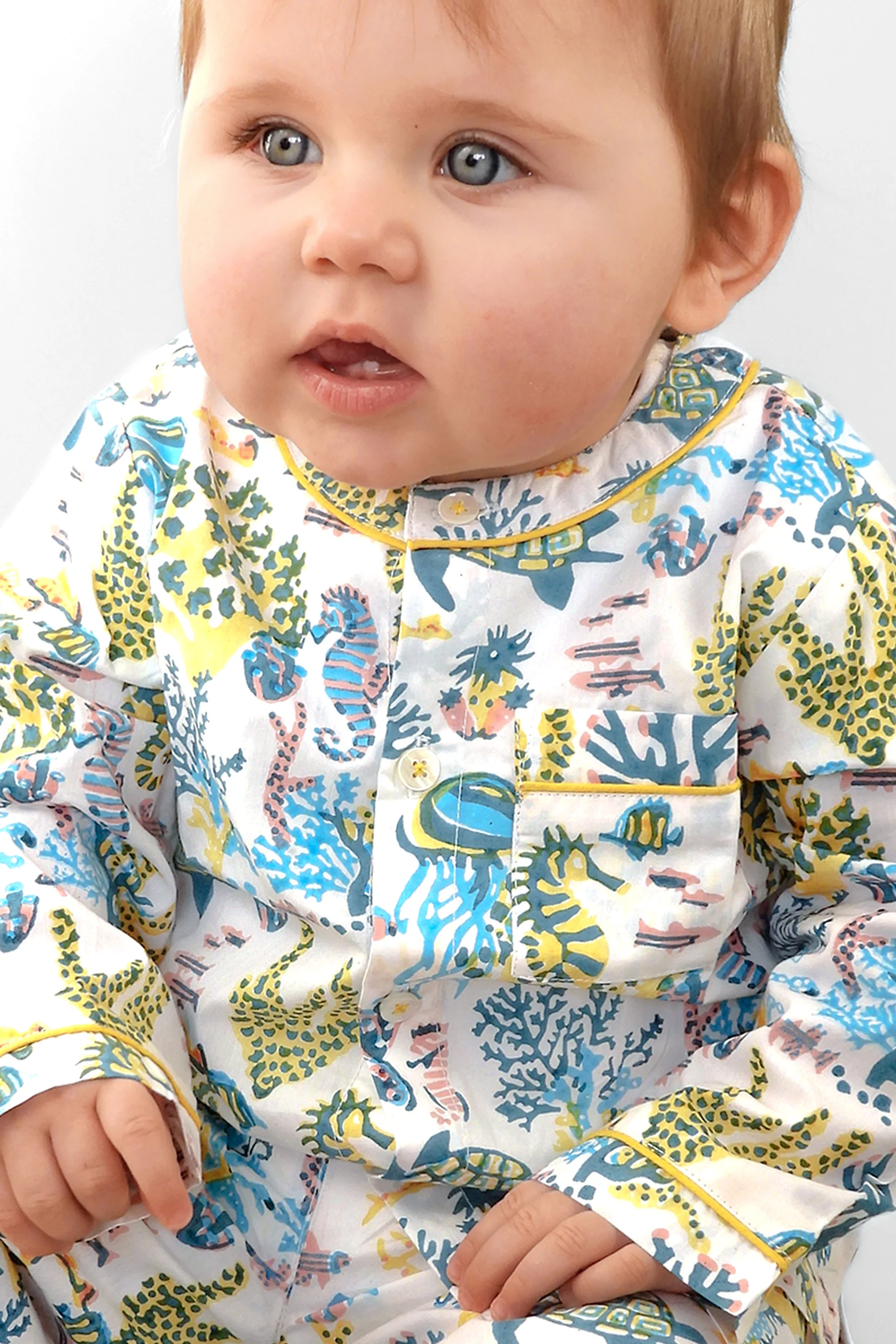 a fin-tastic dance off organic cotton baby pyjama set - Image 3