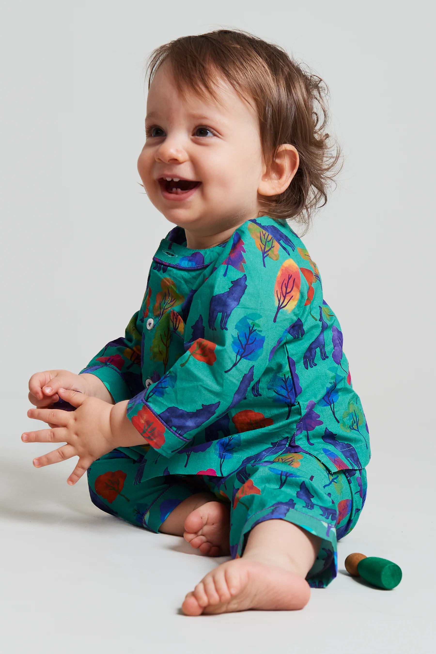a whimsical howl organic cotton baby pyjama set - Image 3
