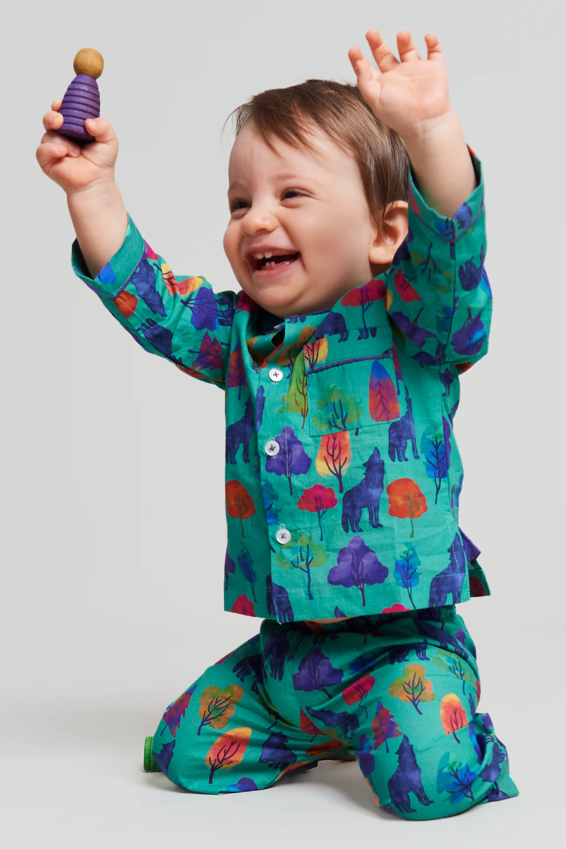 a whimsical howl organic cotton baby pyjama set - Image 4