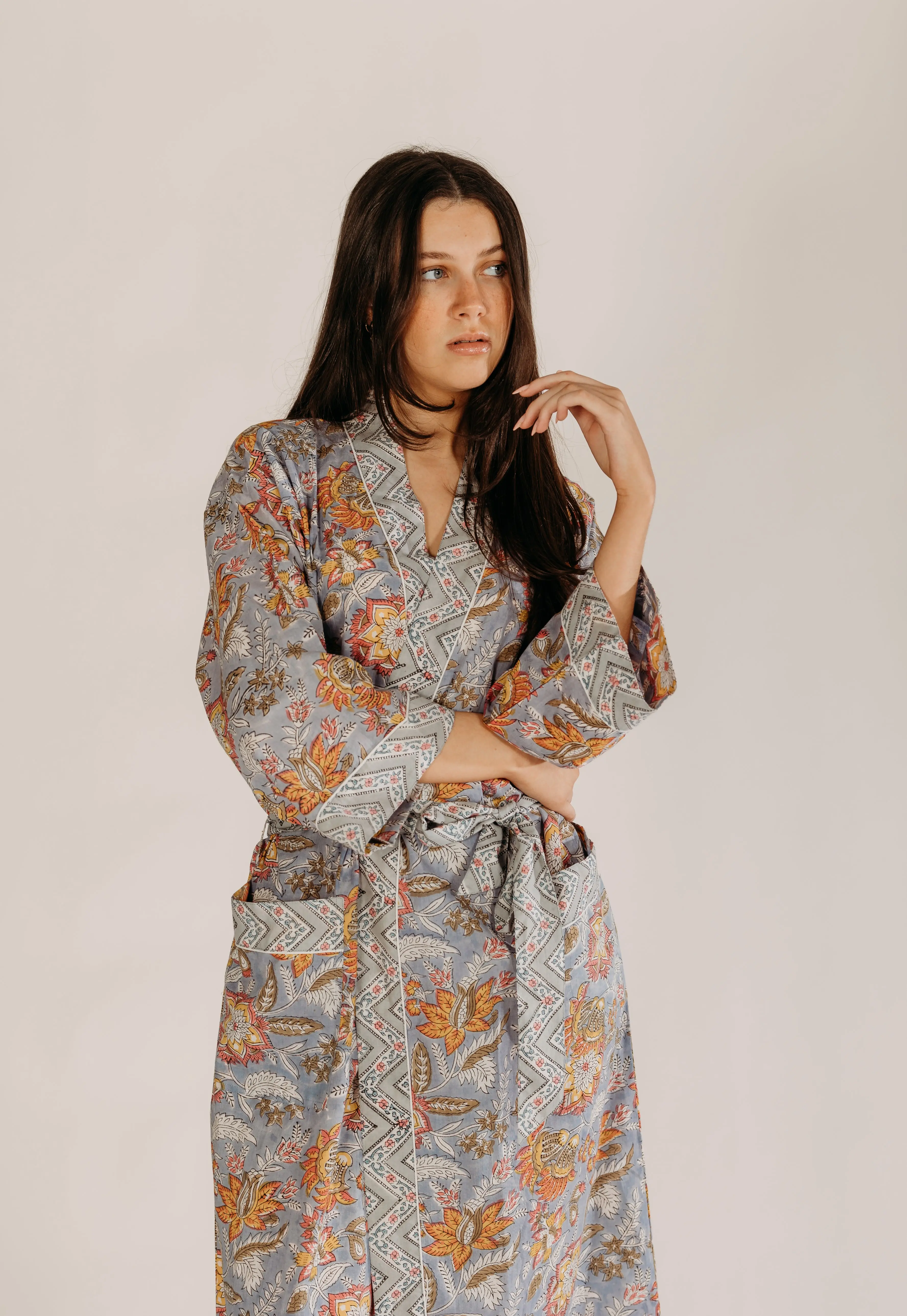 Aarti Block Printed Cotton Robe - Image 10