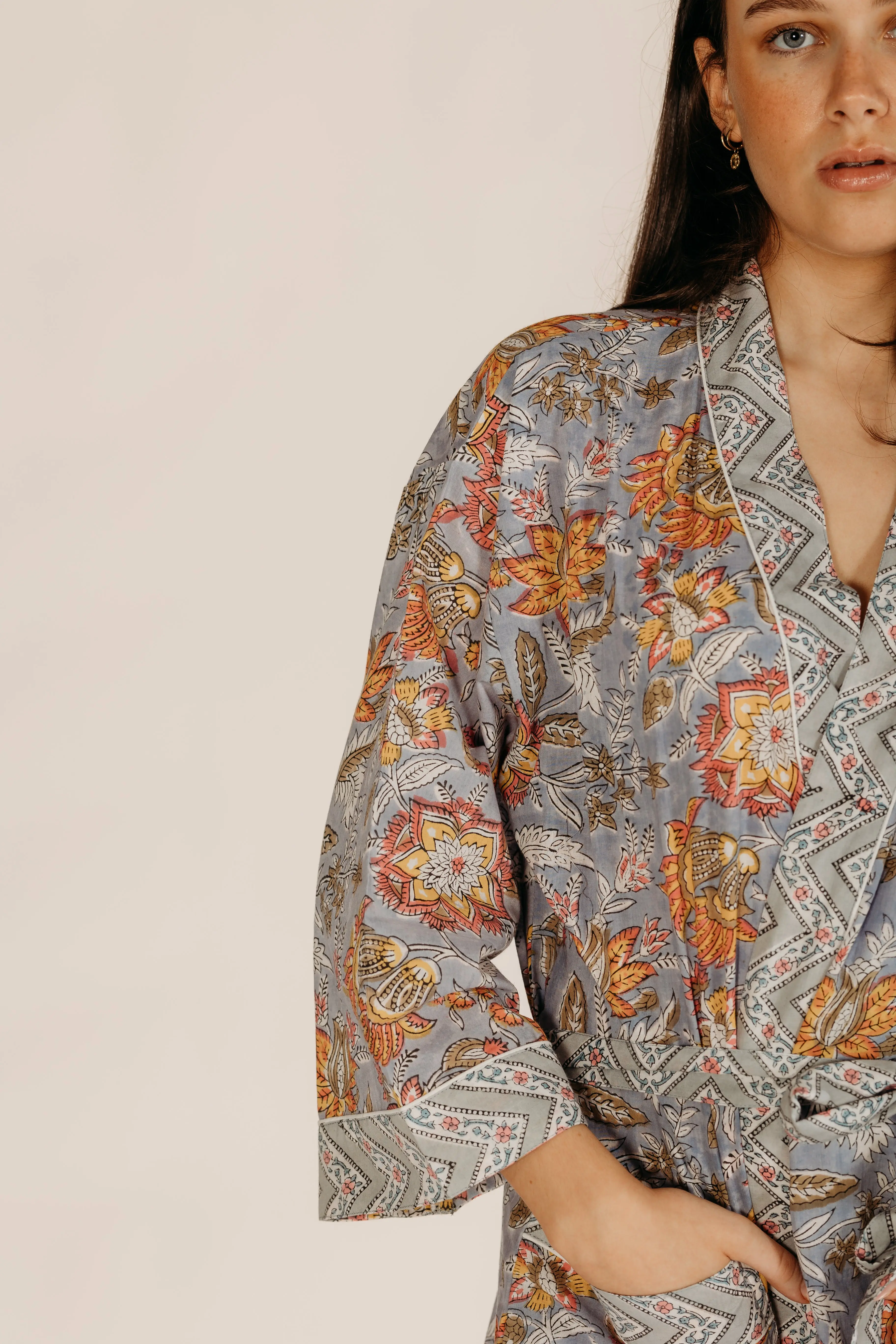 Aarti Block Printed Cotton Robe - Image 12