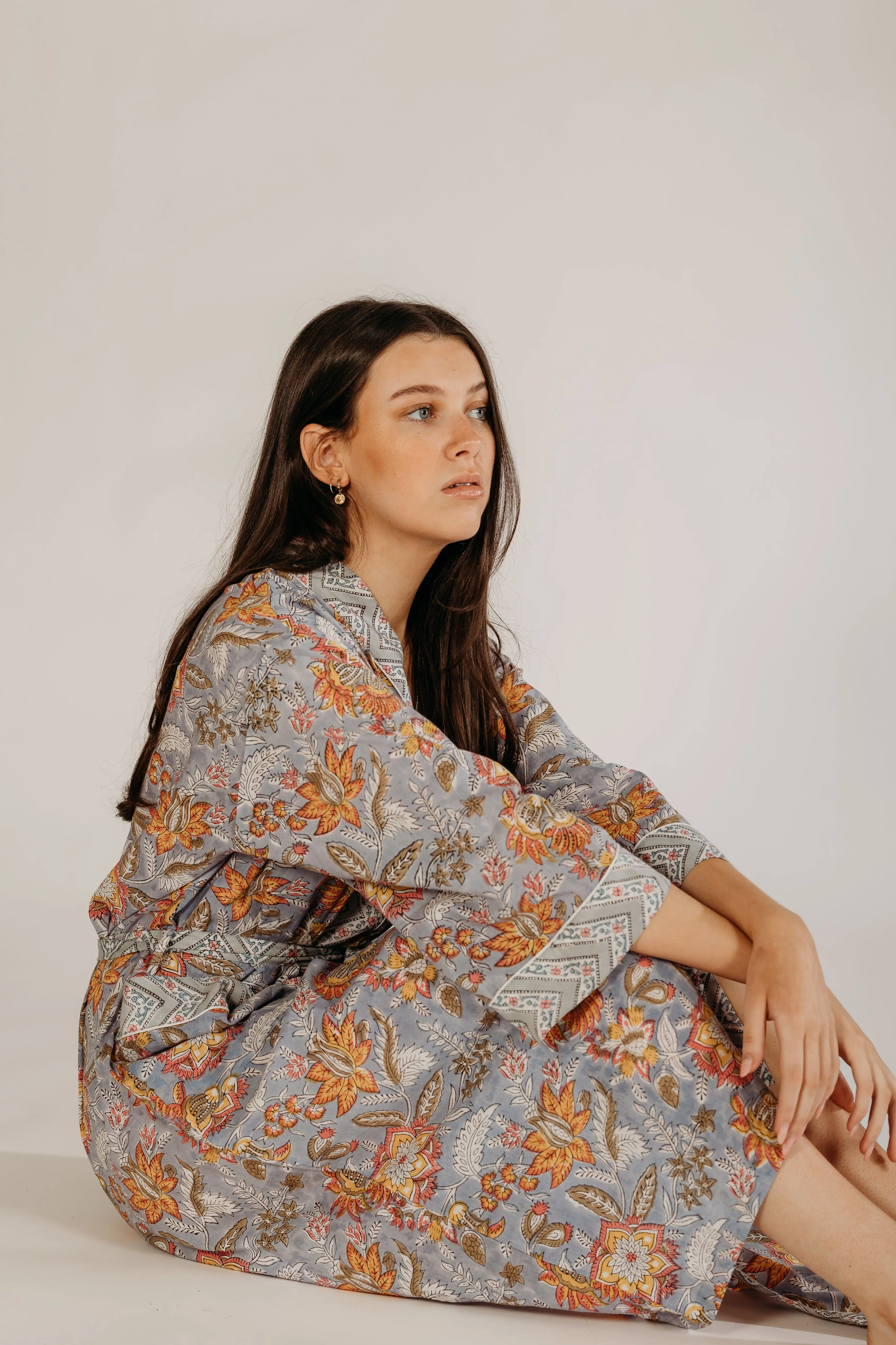 Aarti Block Printed Cotton Robe - Image 14