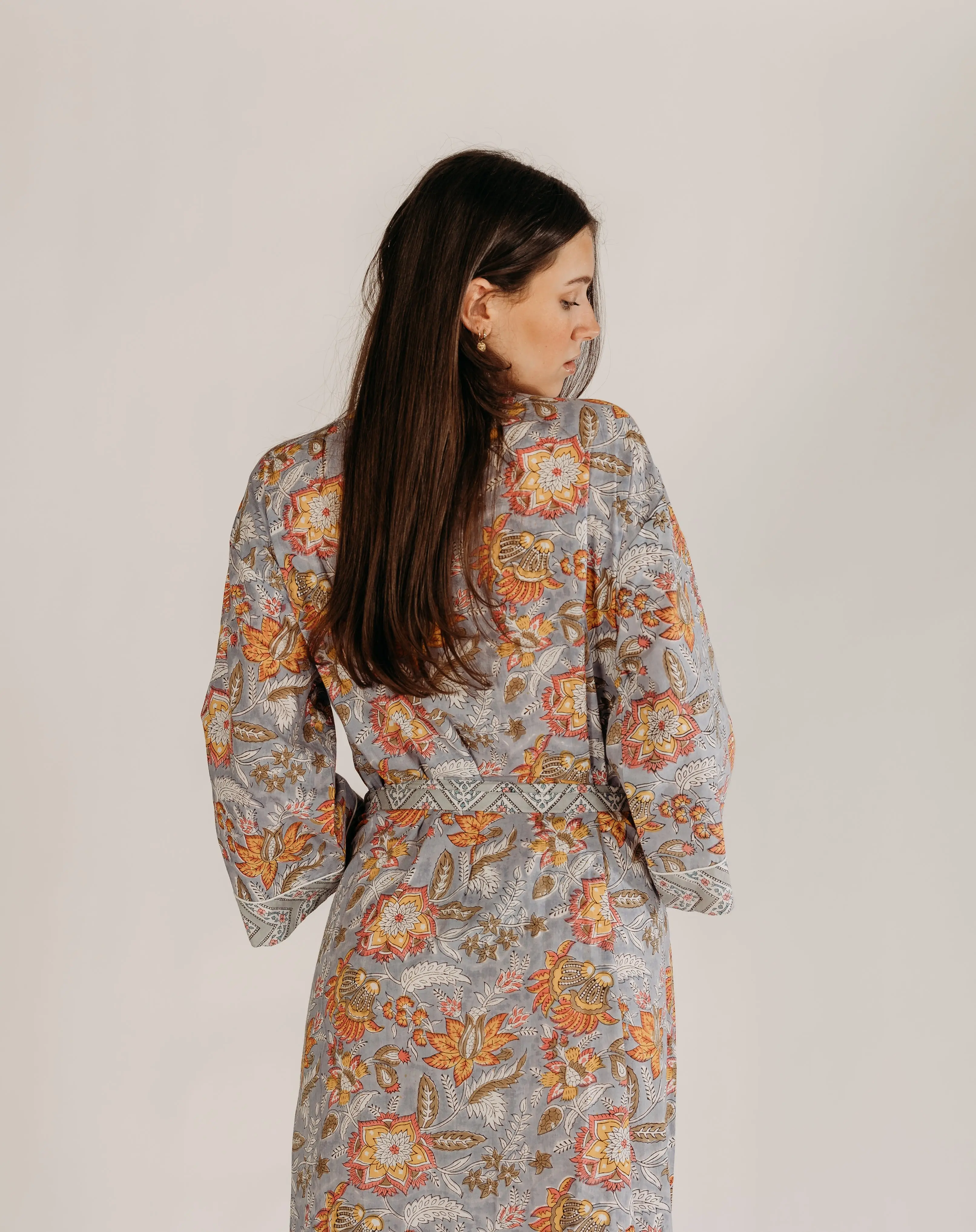 Aarti Block Printed Cotton Robe - Image 3