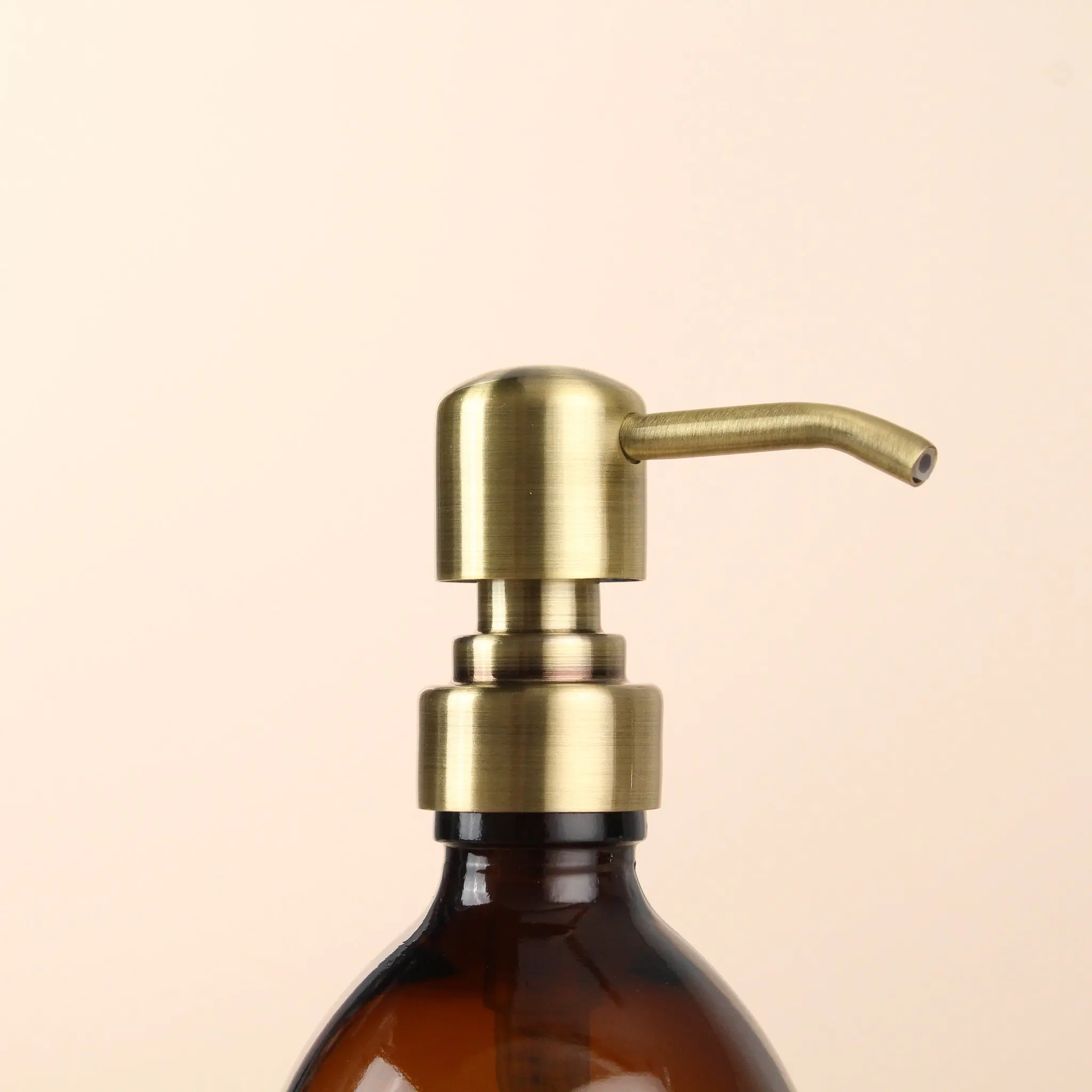 Acacia Tray & Amber Glass Dispenser Triple Set - Image 6