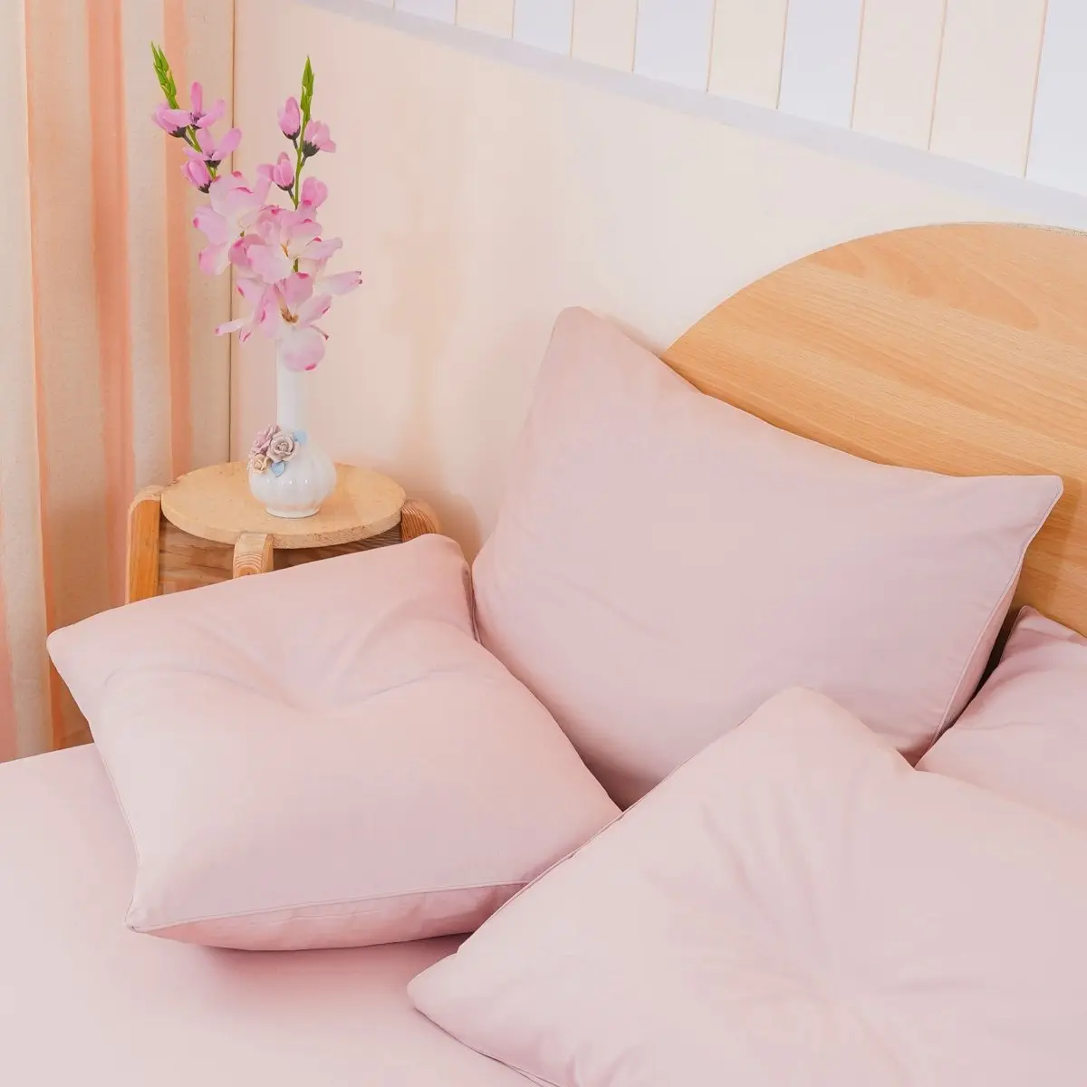 Blush Pink Ackly Bamboo Bedding - Image 3