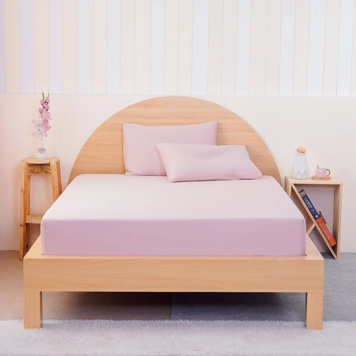 Blush Pink Ackly Bamboo Bedding - Image 4