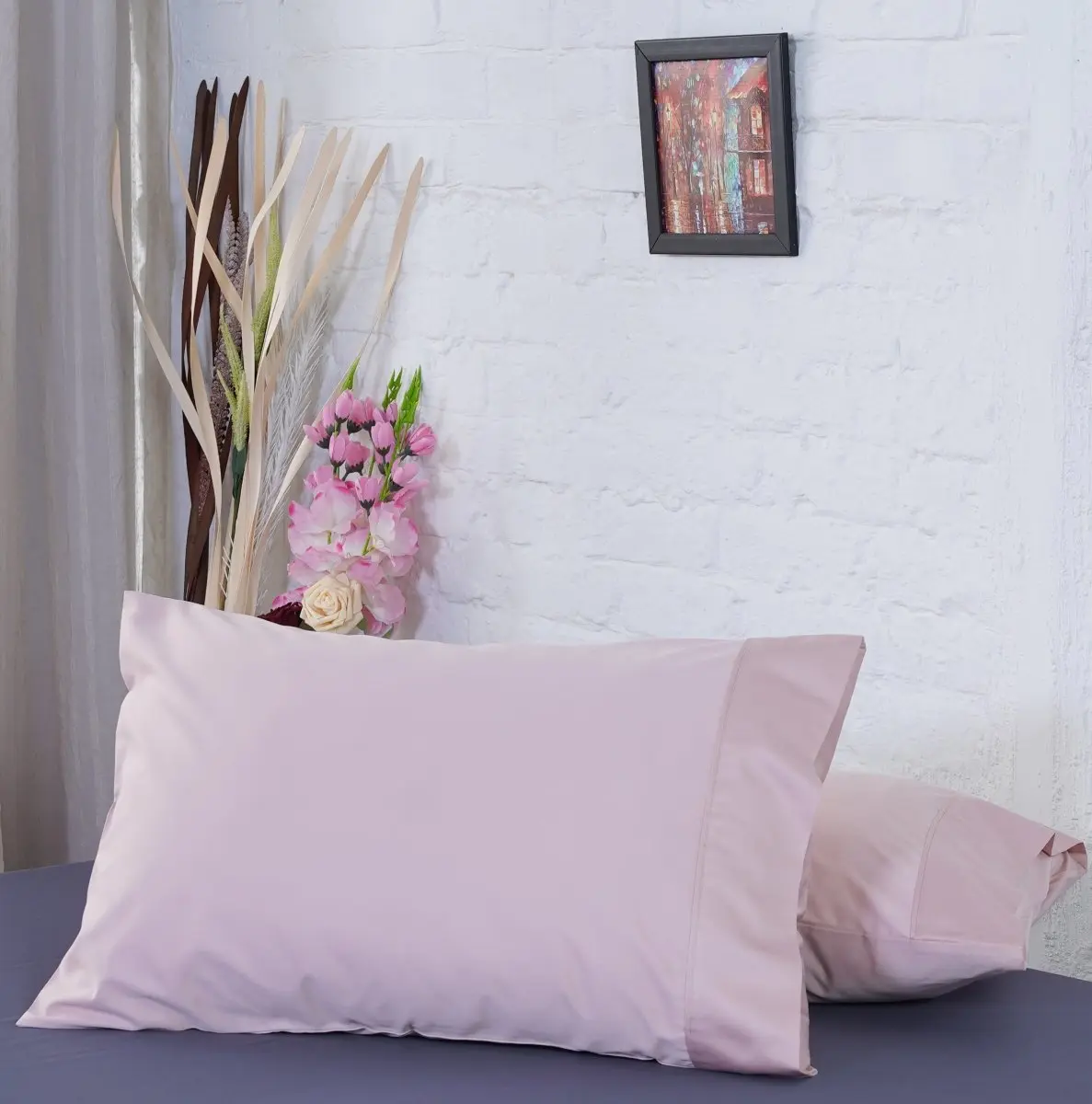 Ackly Bamboo - Blush Pink Pillowcases Pair x 2 - Image 4