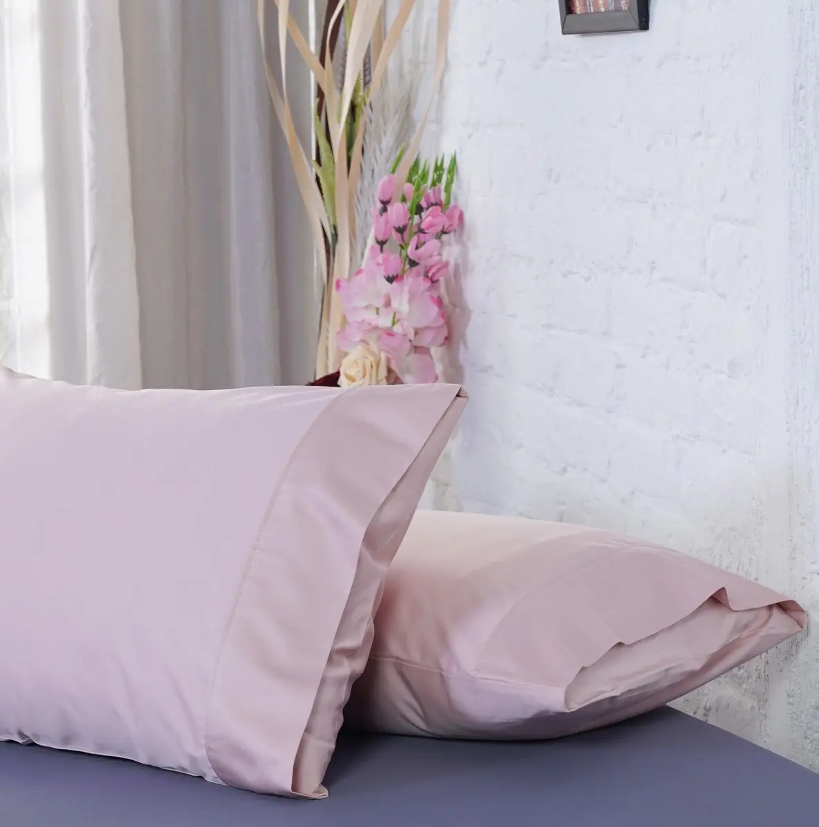 Ackly Bamboo - Blush Pink Pillowcases Pair x 2 - Image 5