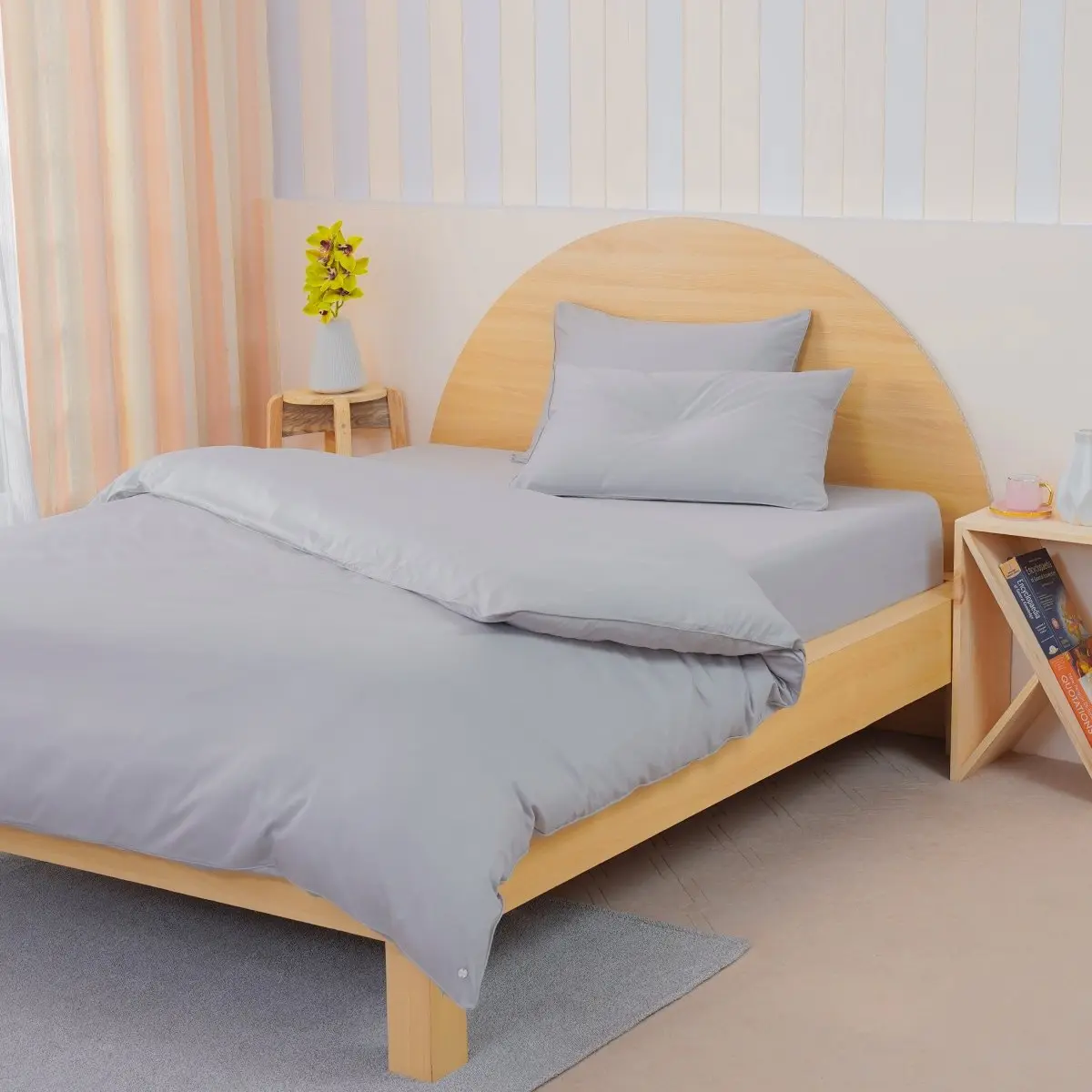 Ackly Bamboo - Dove Grey Duvet Cover - Image 2