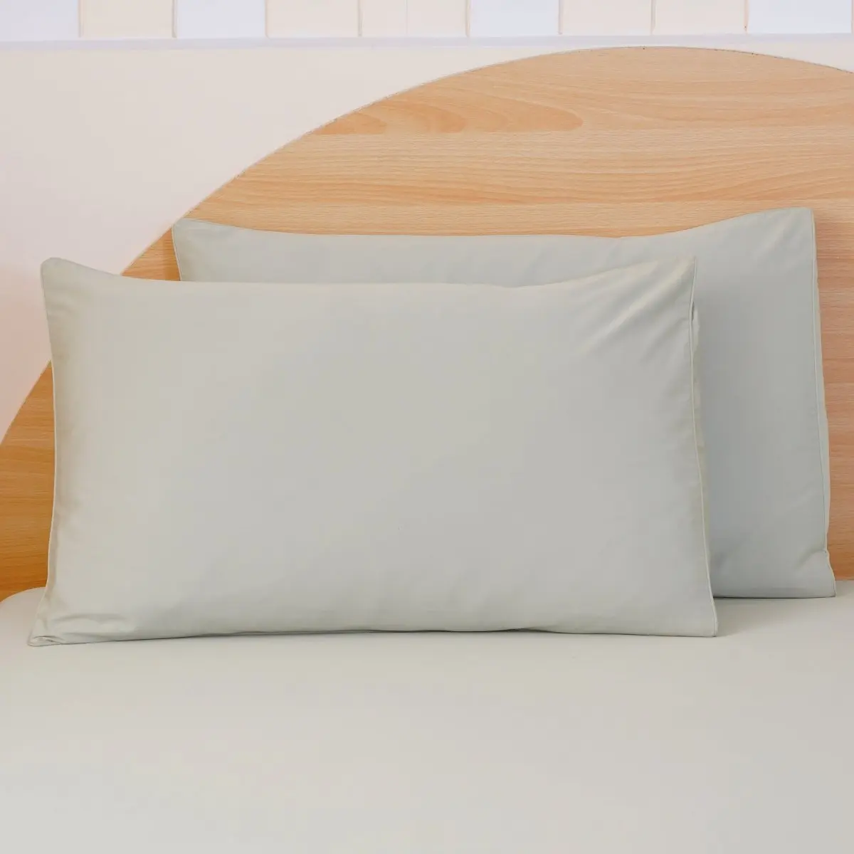 Ackly Bamboo - Sage Green Pillowcases Pair - Image 3
