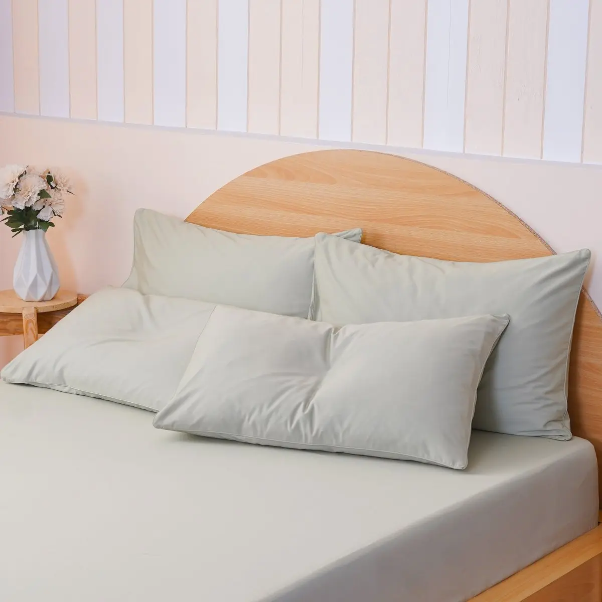Ackly Bamboo - Sage Green Pillowcases Pair - Image 4
