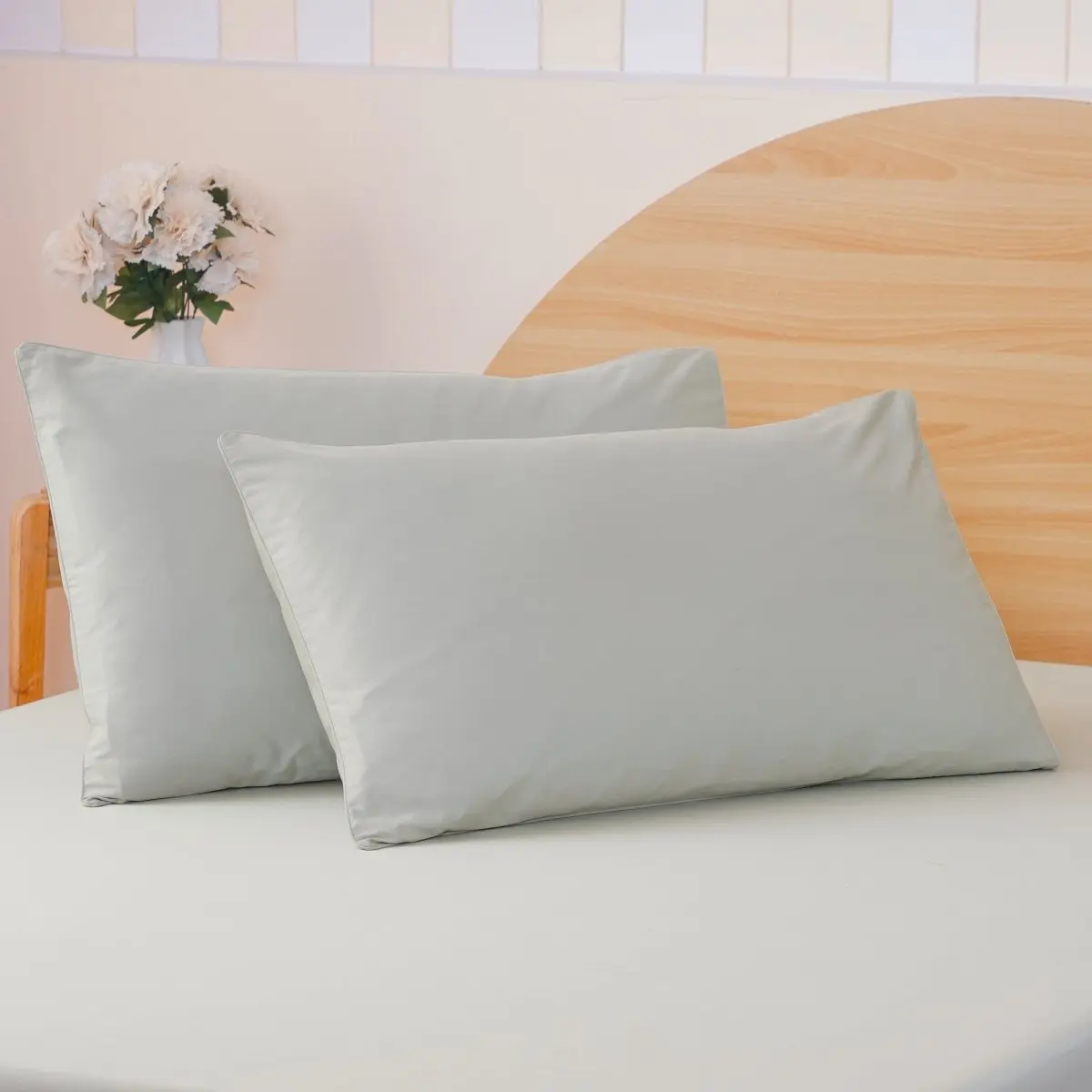 Ackly Bamboo - Sage Green Pillowcases Pair - Image 5