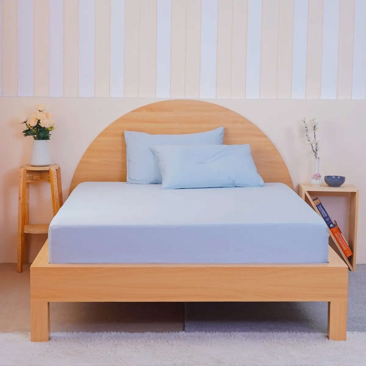 Sky Blue Ackly Bamboo Bedding - Image 4