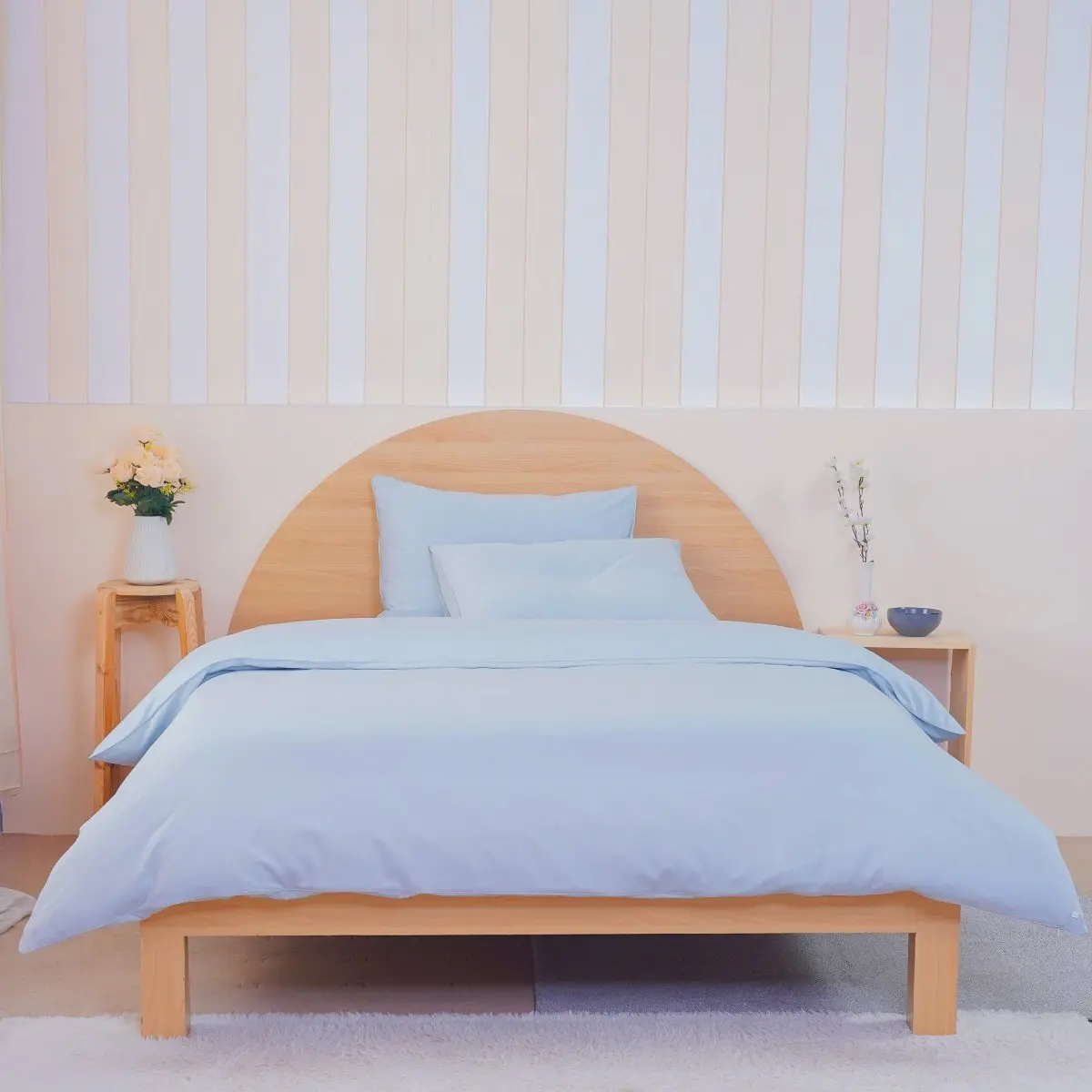 Ackly Bamboo - Sky Blue Duvet Cover - Image 4
