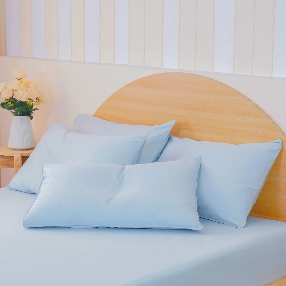 Ackly Bamboo - Sky Blue Pillowcases Pair - Image 6