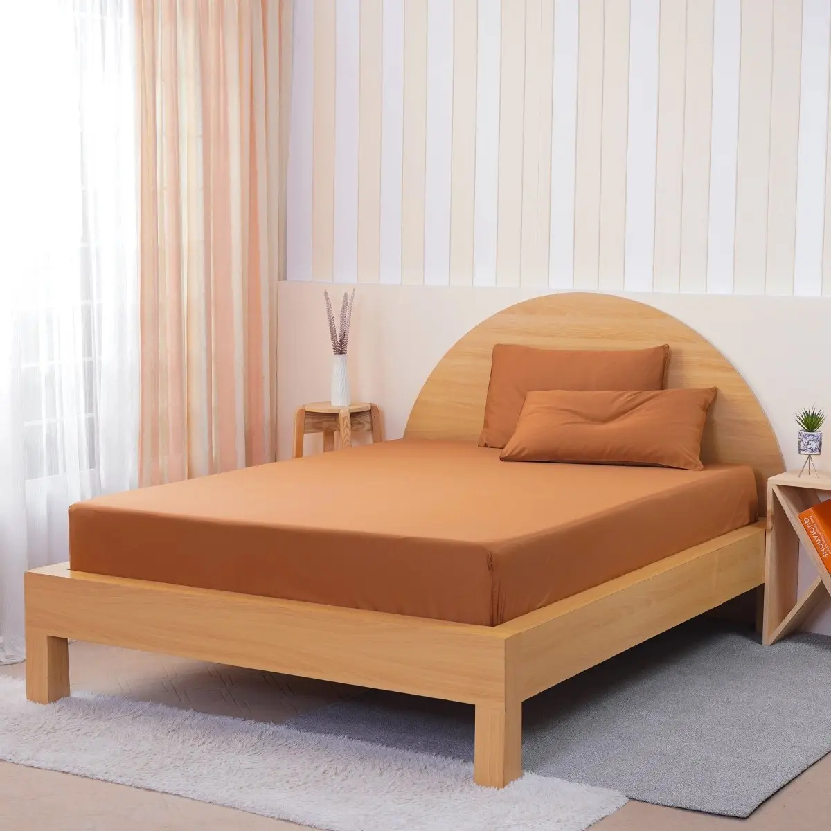Terracotta Orange Ackly Bamboo Bedding - Image 4