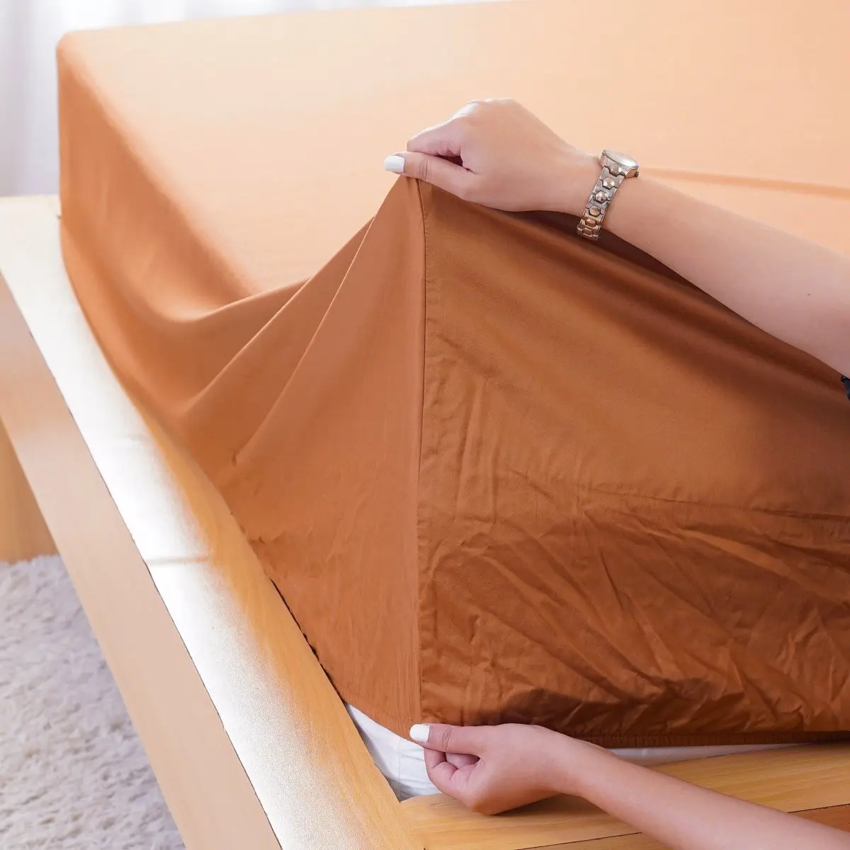 Terracotta Orange Ackly Bamboo Bedding - Image 5