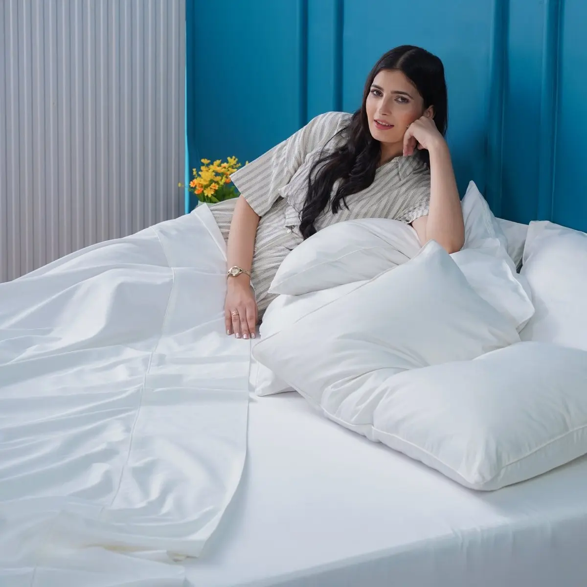 Ackly Bamboo - White Pillowcases Pair - Image 6