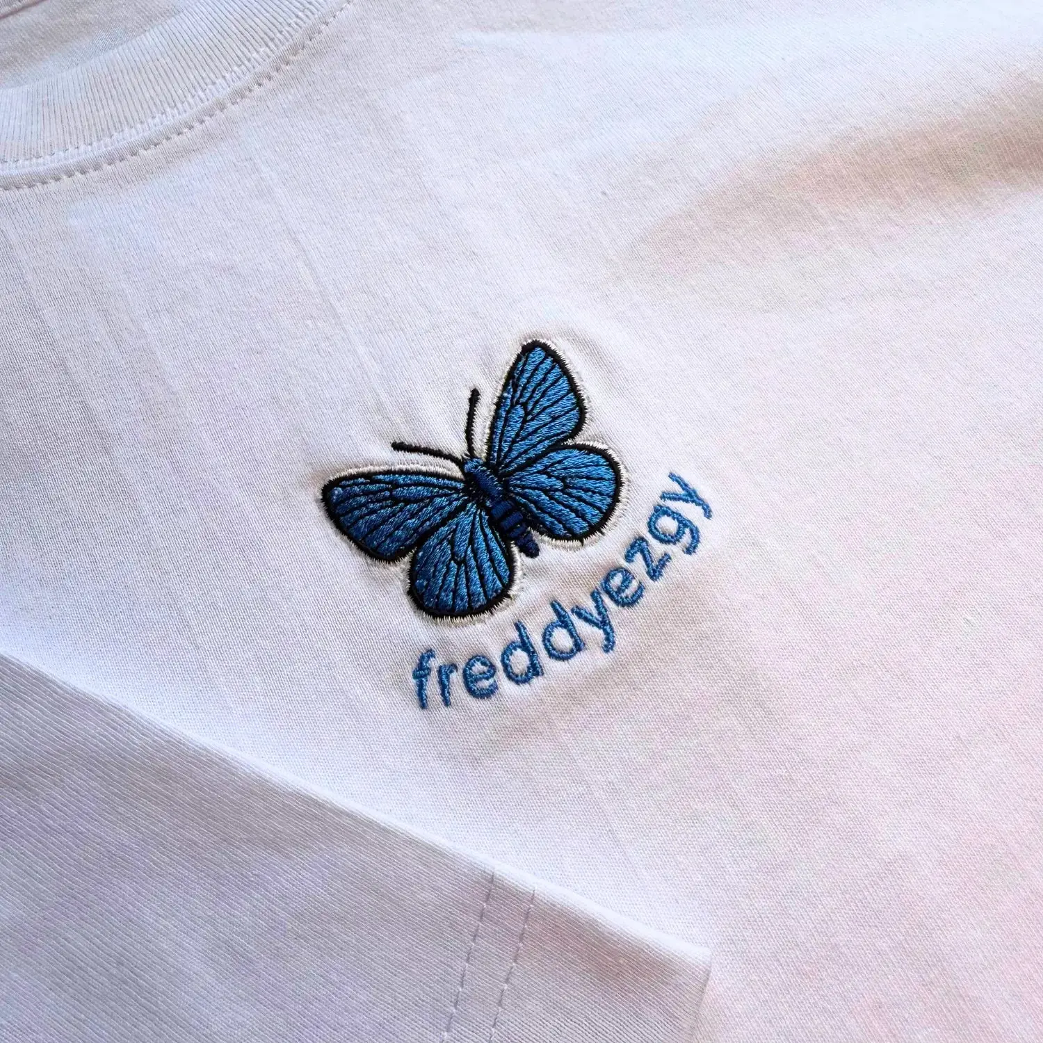 Adonis Blue Butterfly T-Shirt – Butterfly - Unisex Relaxed Fit - Image 2