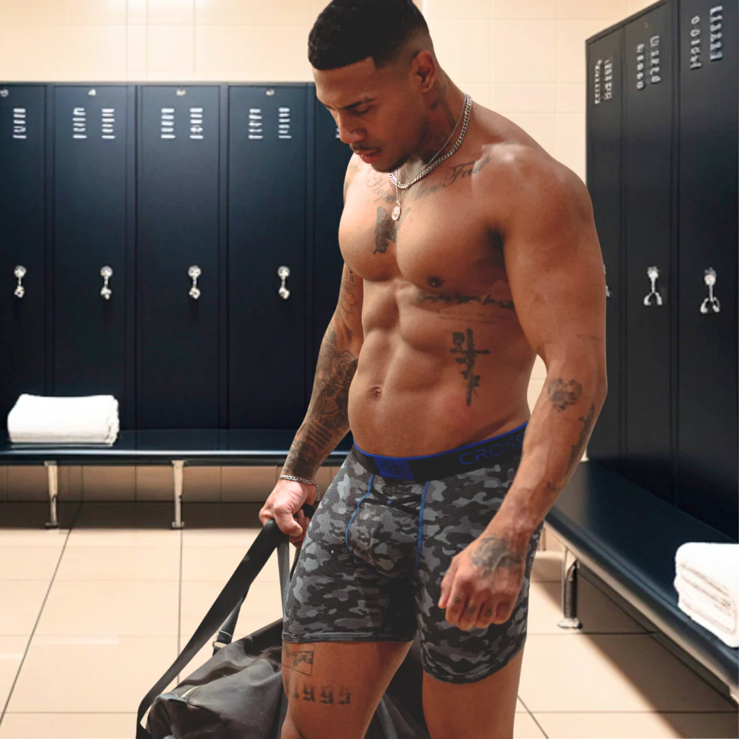 Aero Pro 7" Boxers - Camo / Royal Blue - Image 4