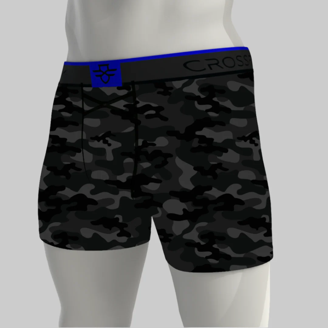 Aero Pro 7" Boxers - Camo / Royal Blue - Image 5