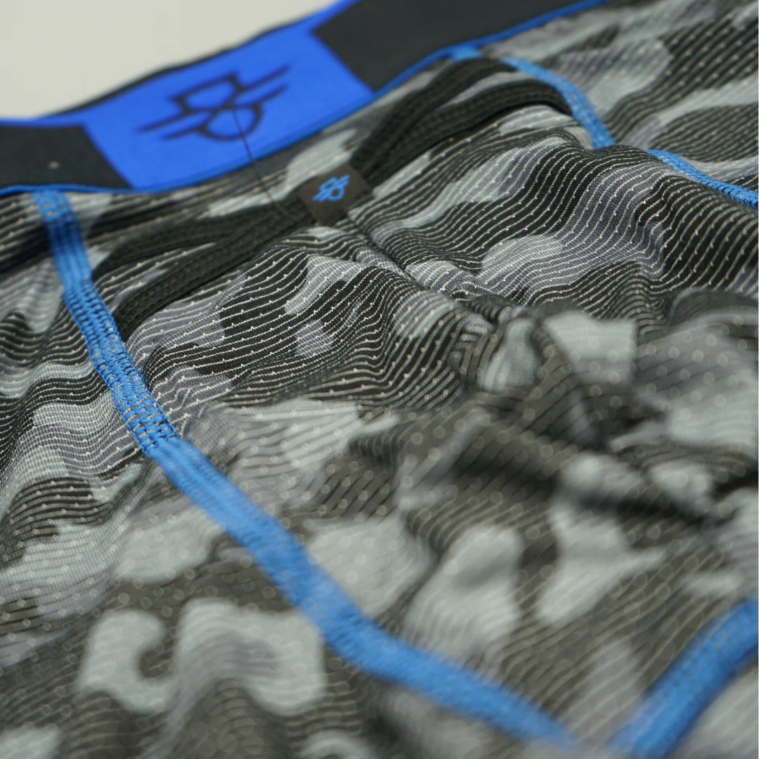 Aero Pro 7" Boxers - Camo / Royal Blue - Image 6