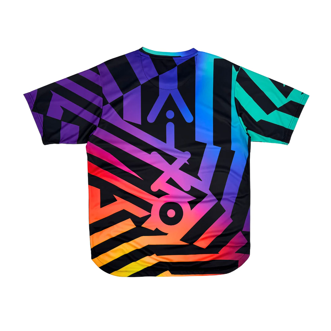 Aixo Rainbow Chaos Mens T-Shirt - Black - Image 2