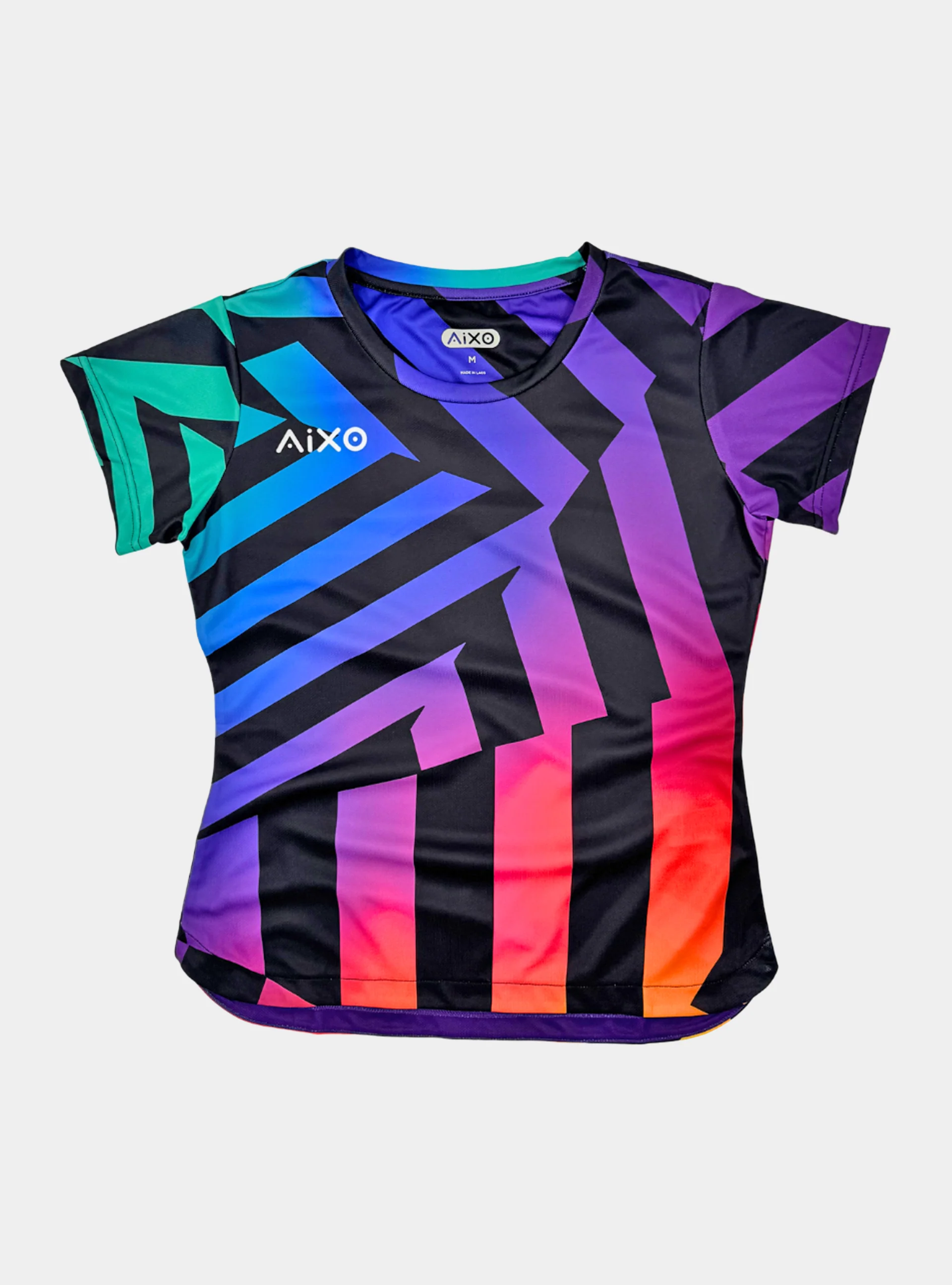 Aixo Rainbow Chaos Womens T-Shirt - Black