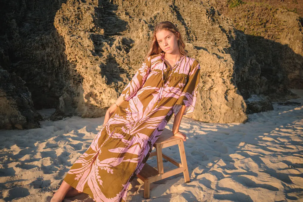 Alya Tropical Print Long Dress - Image 11