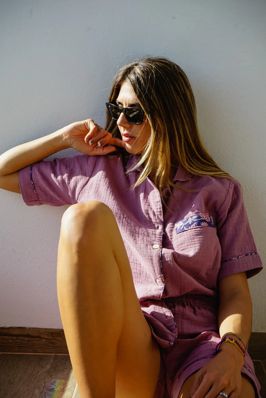 Amala Pyjama Shorts Set - Image 3