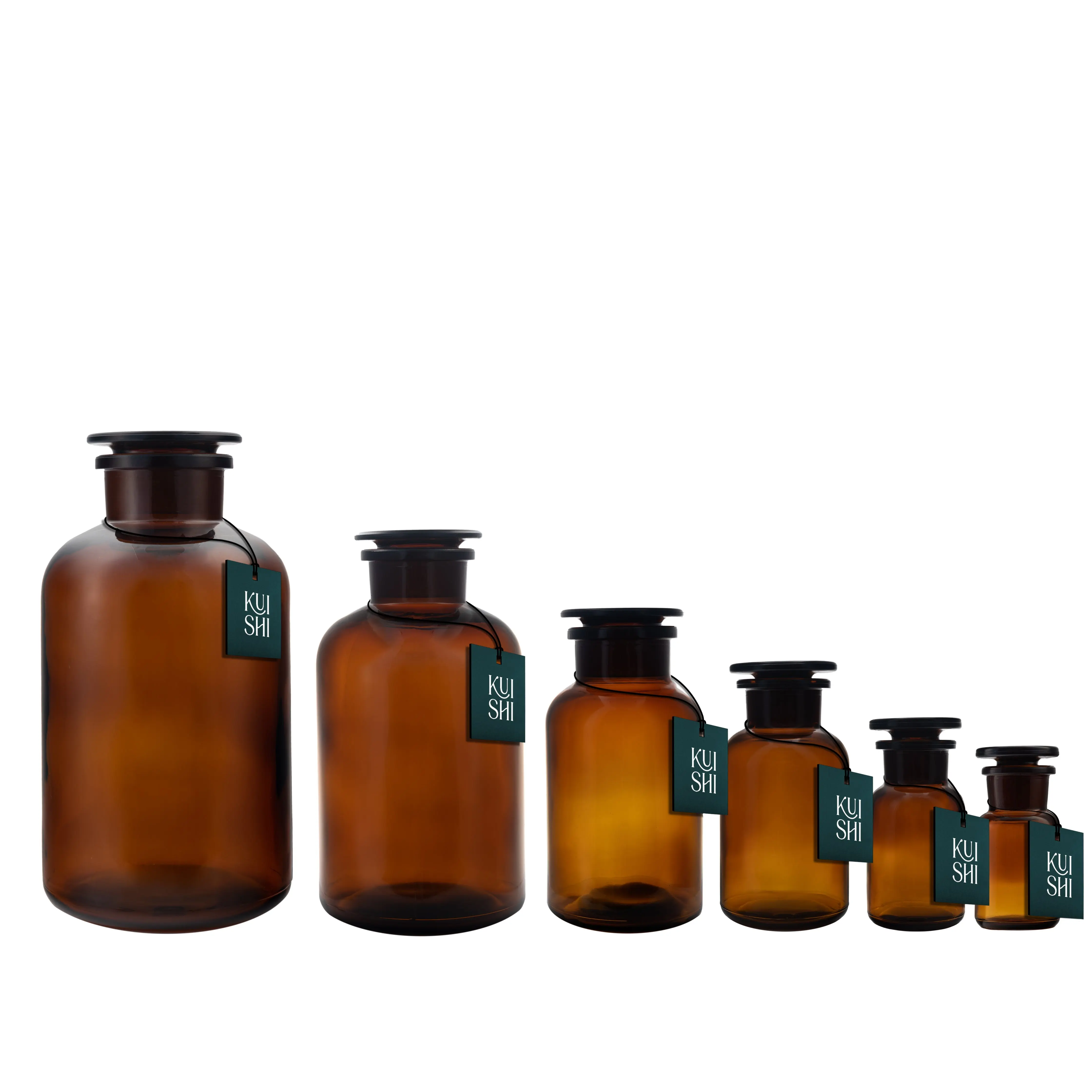 Amber Glass Apothecary Jars - Image 10