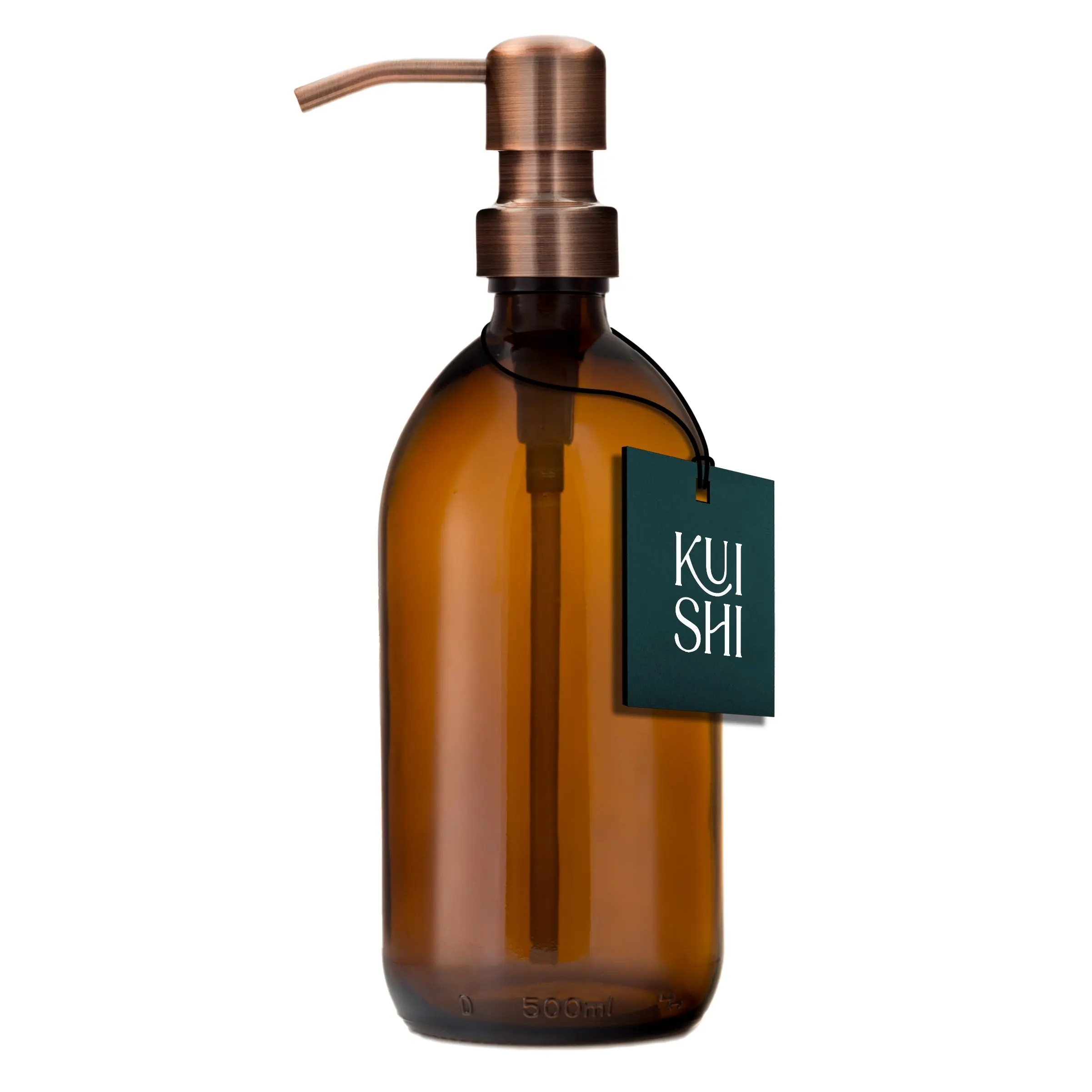 Amber Glass Dispenser Stainless Steel Pump - Image 5