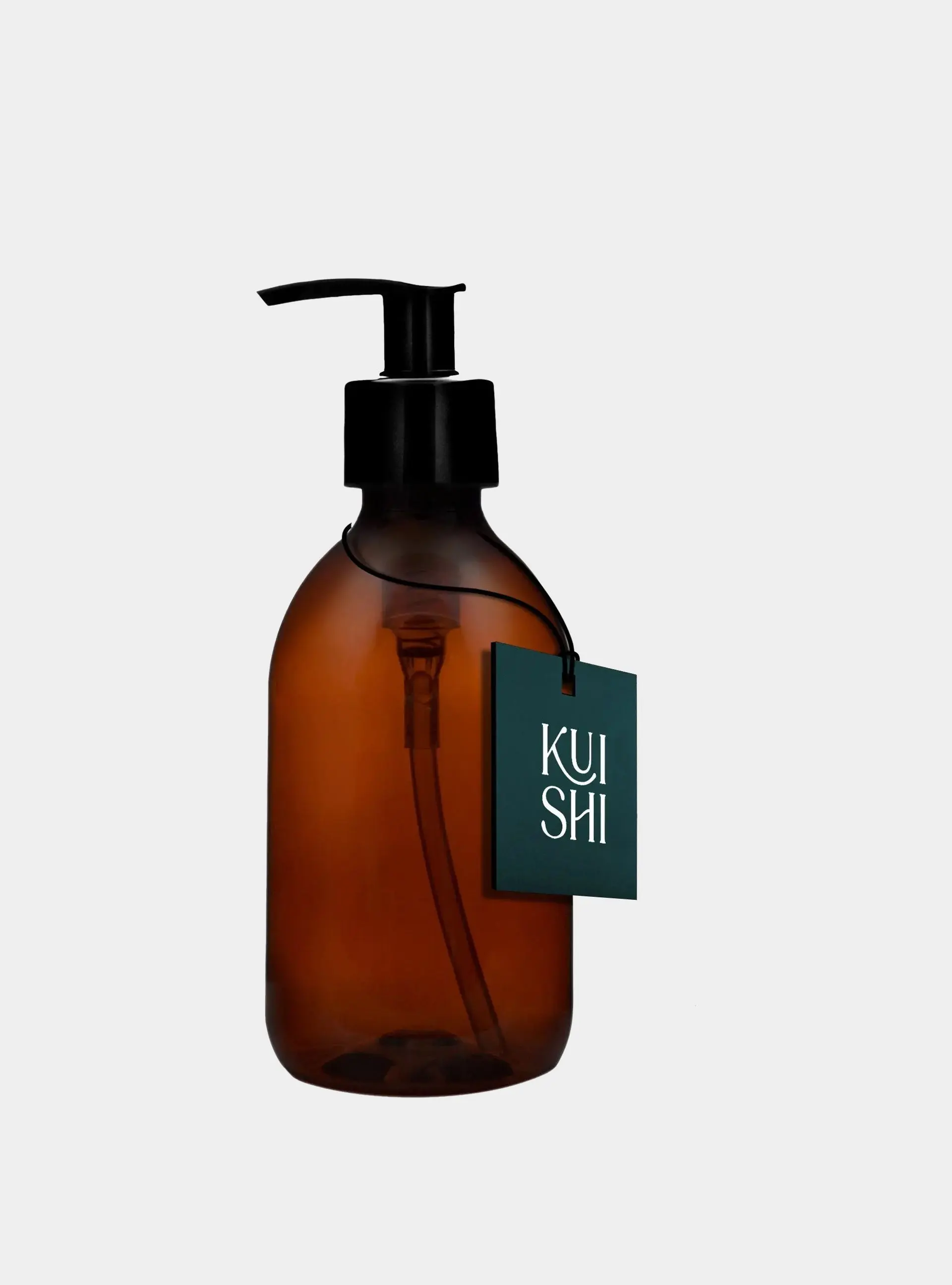 Amber Plastic Pump Bottle
