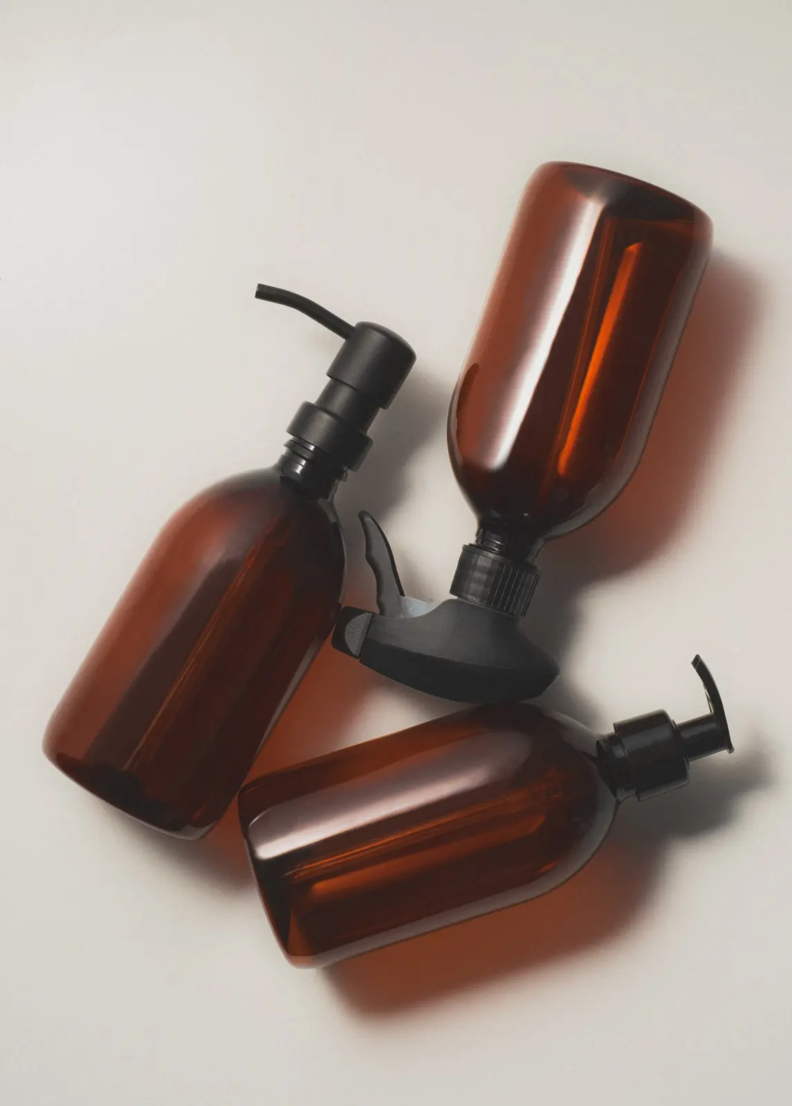Amber Plastic Pump Bottle - Image 6